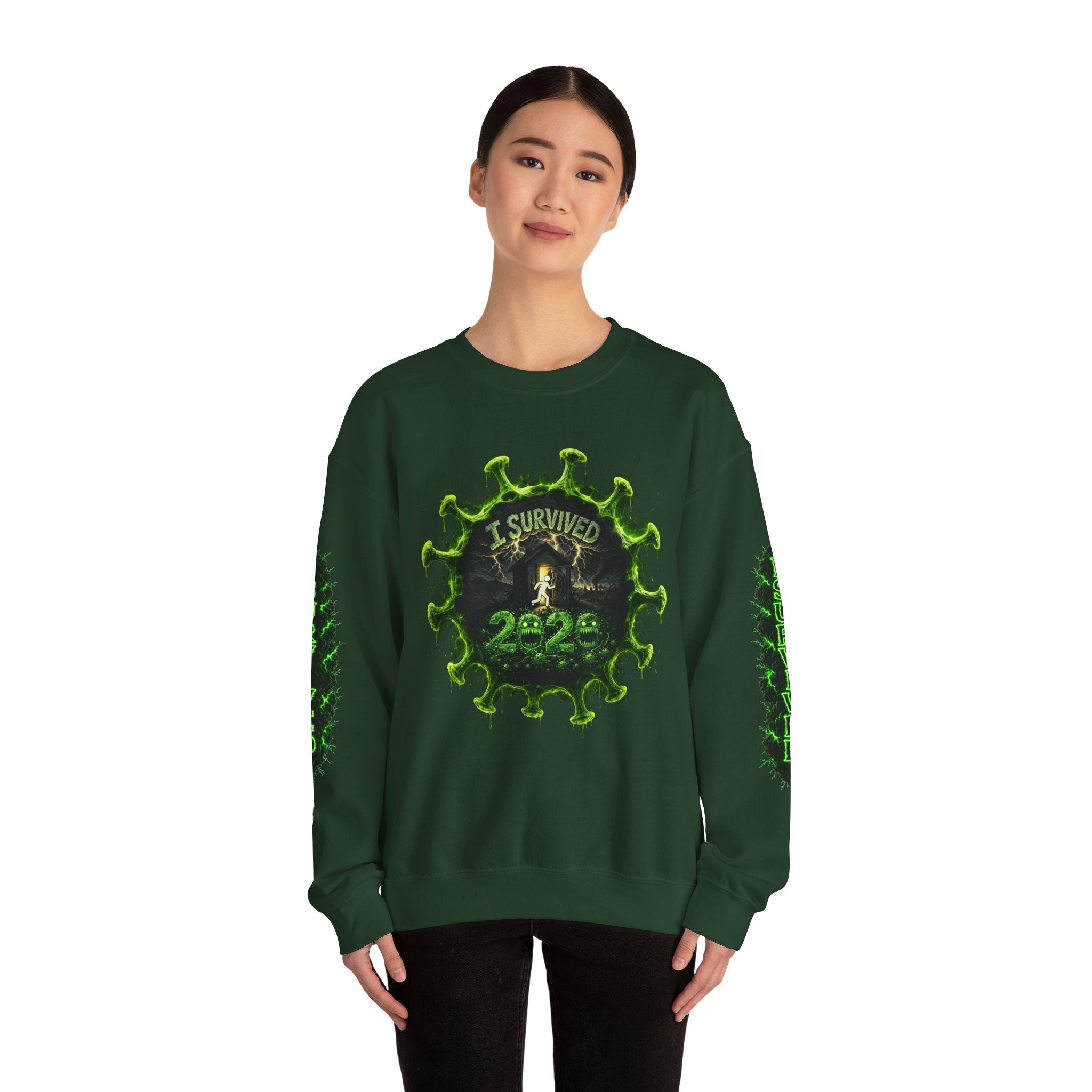 I Survived 2020 — Director's Cut S1:E3 "The Jab!" | Pandemic Edition Unisex Heavy Blend™ Crewneck Sweatshirt
