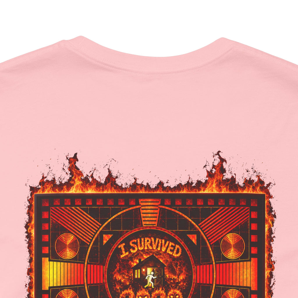 I Survived 2020 — "Please Stand By" Test Pattern Tee Wildfire Signal Edition Summer Premiere Unisex Jersey Short Sleeve Tee