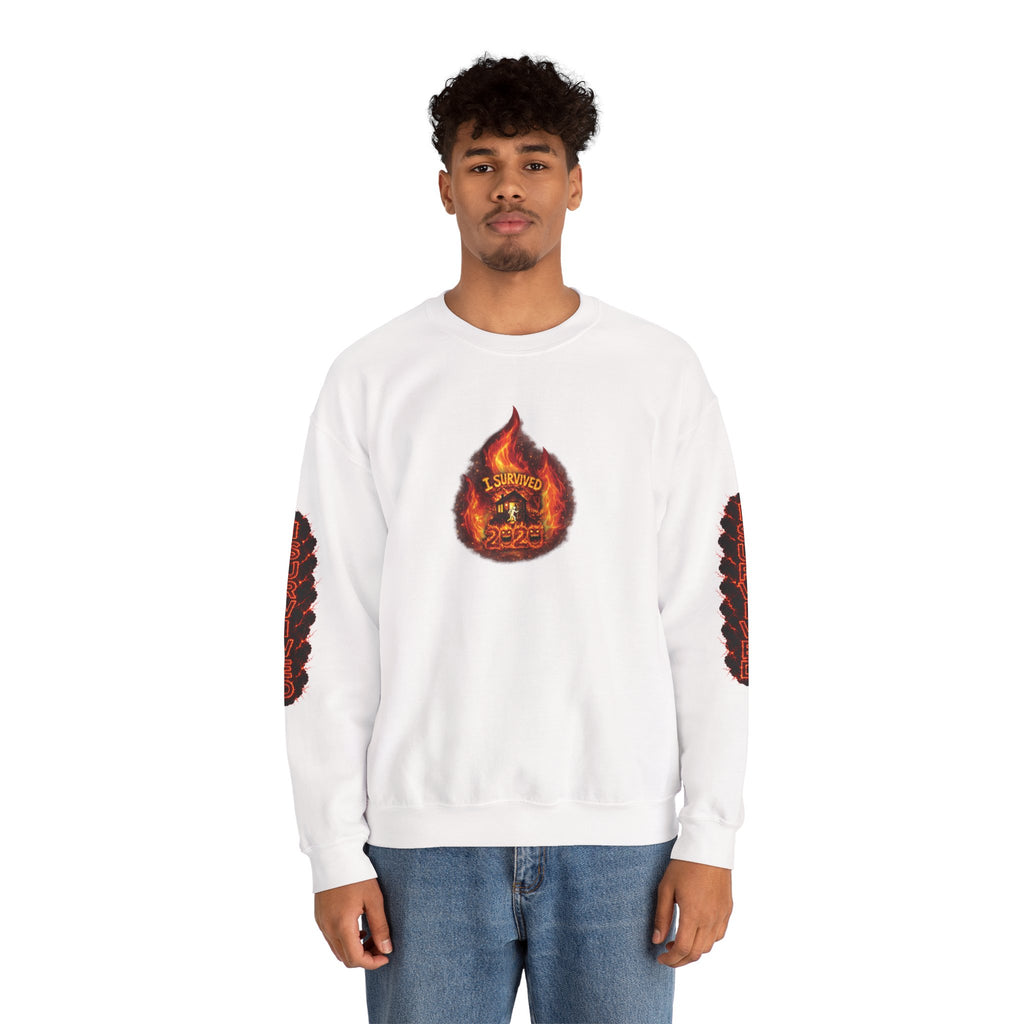 I Survived 2020 — WILDFIRES S2:E1: Director's Cut "Berry Creek" Memorial Unisex Heavy Blend™ Crewneck Sweatshirt