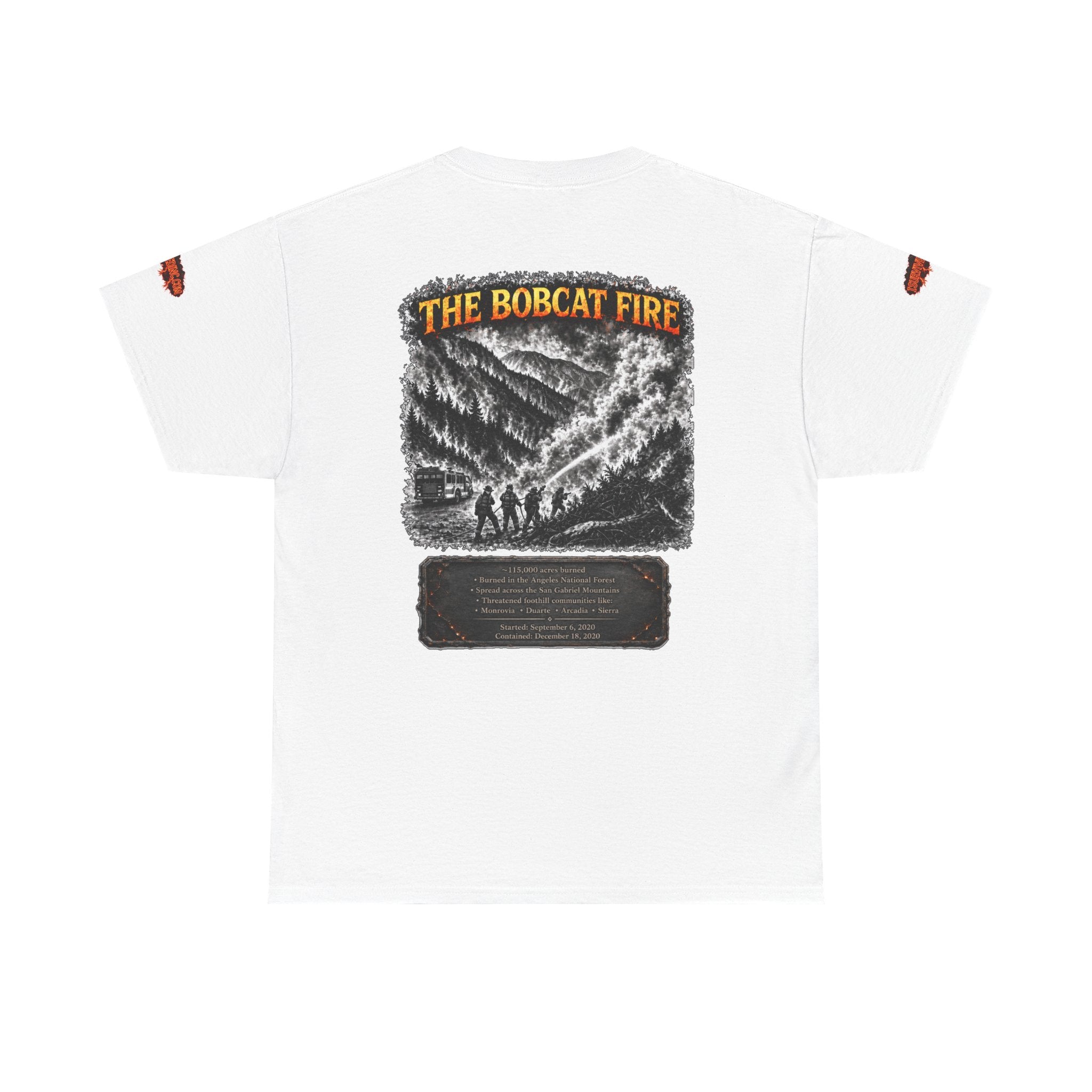 I Survived 2020 — WILDFIRES S2:E2: Director's Cut Special Edition "The Bobcat Fire" Memorial Unisex Heavy Cotton Tee