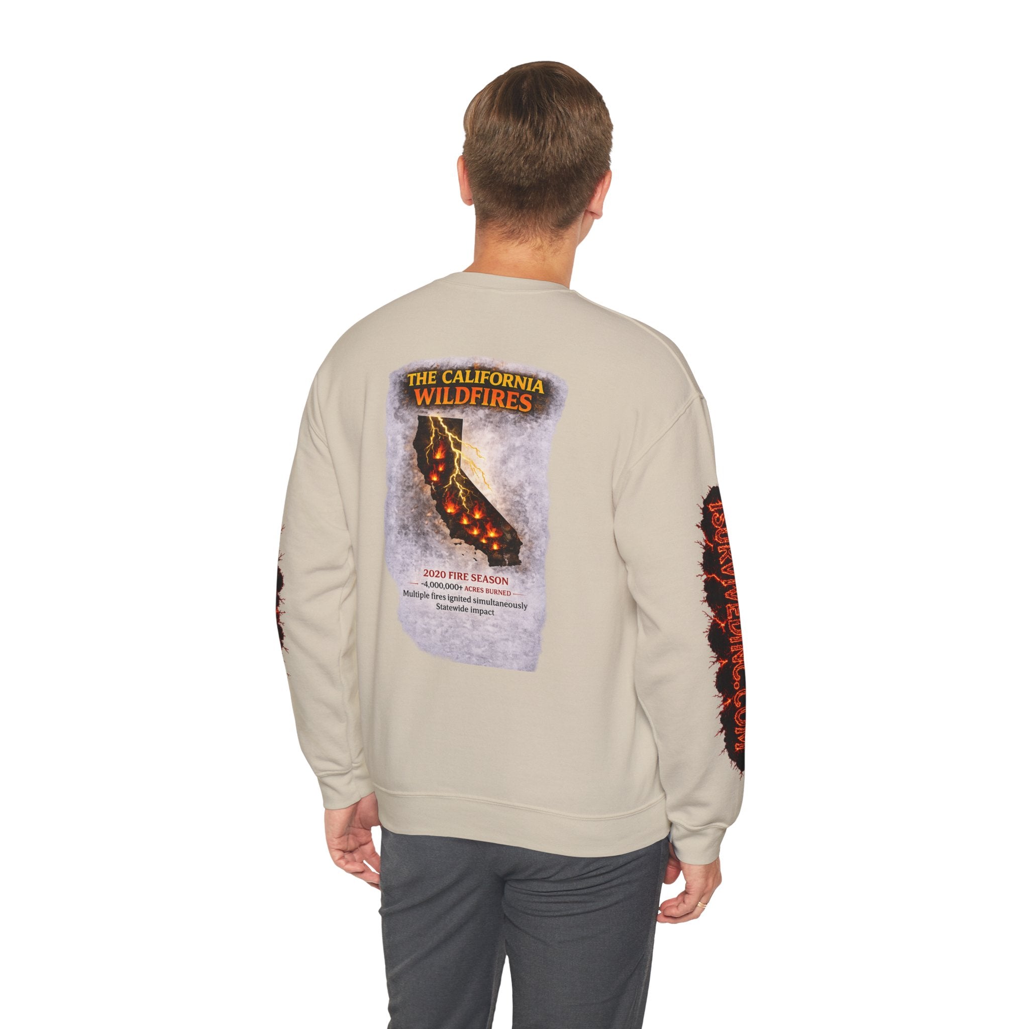 I Survived 2020 — S2:E3 "The California Wildfires" | Wildfire Edition Memorial Unisex Heavy Blend™ Crewneck Sweatshirt