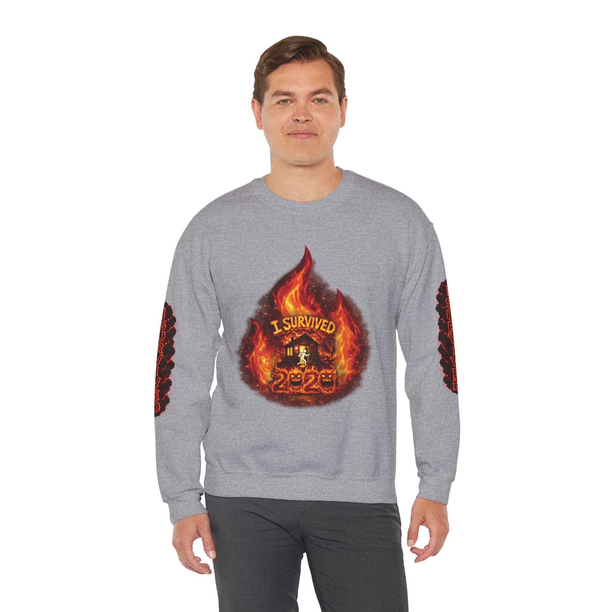 I Survived 2020 — Director's Cut S2:E2 "The Bobcat Fire" | Wildfire Edition Memorial Unisex Heavy Blend™ Crewneck Sweatshirt