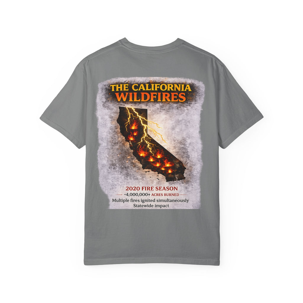 I Survived 2020 — Director's Cut S2:E3 "The California Wildfires" | Wildfire Edition Memorial Unisex Garment-Dyed T-shirt