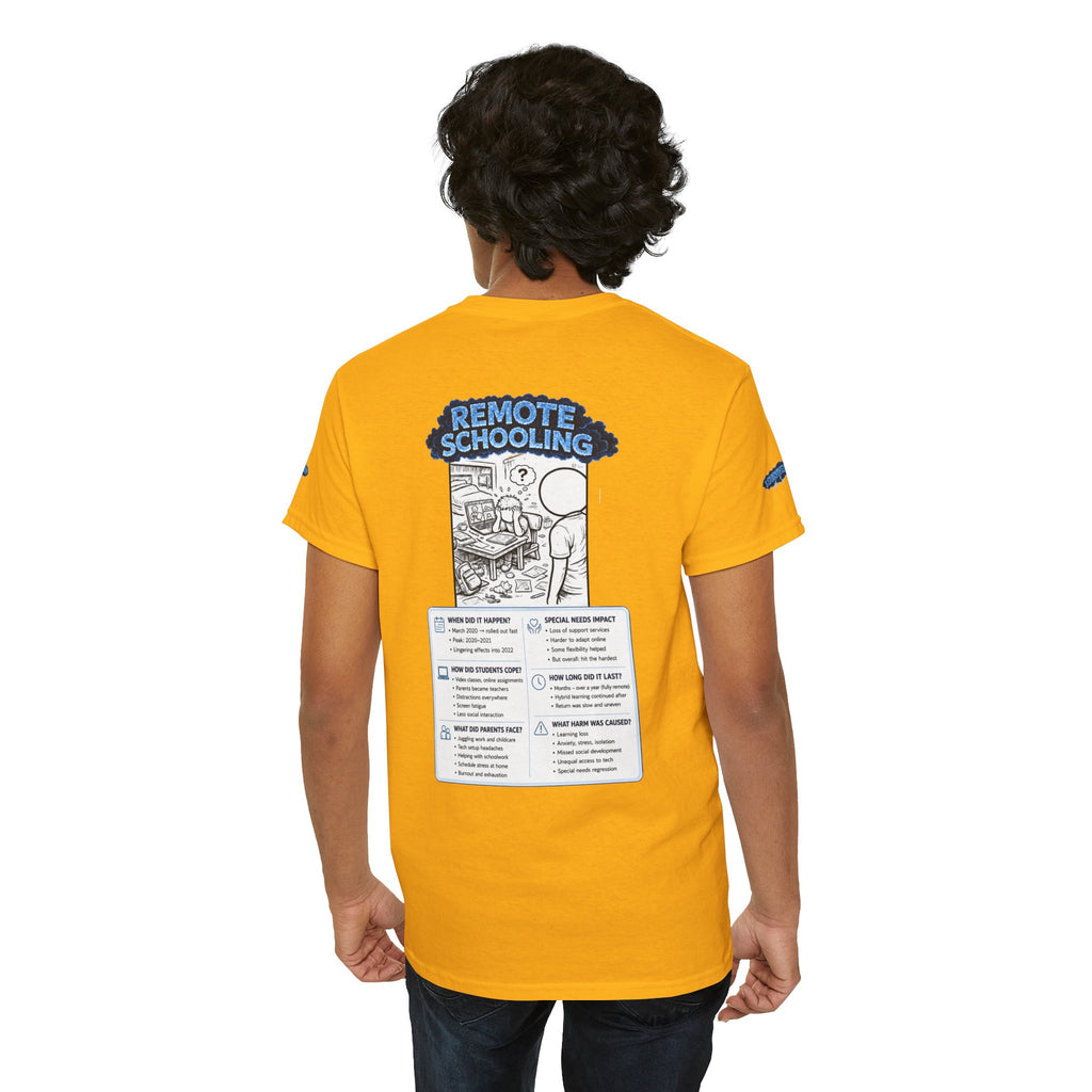 I Survived 2020 — LOCKDOWN S3:E3: Special Edition "Remote Schooling" Unisex Heavy Cotton Tee
