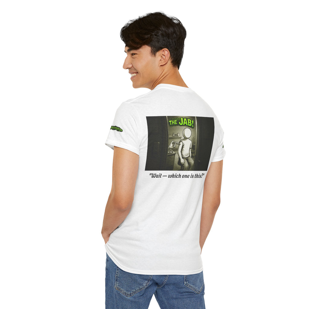 I Survived 2020 — PANDEMIC S1:E3: Director's Cut Special Edition "The Jab!" Unisex Heavy Cotton Tee