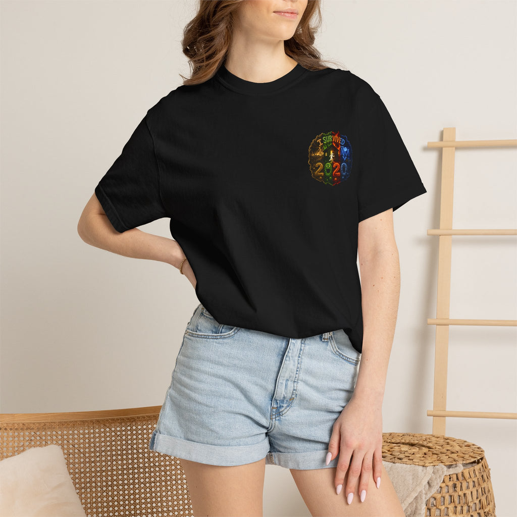 I Survived 2020 — "No Signal" Test Pattern Tee Alien Broadcast Finale Summer Premiere Unisex Garment-Dyed T-shirt
