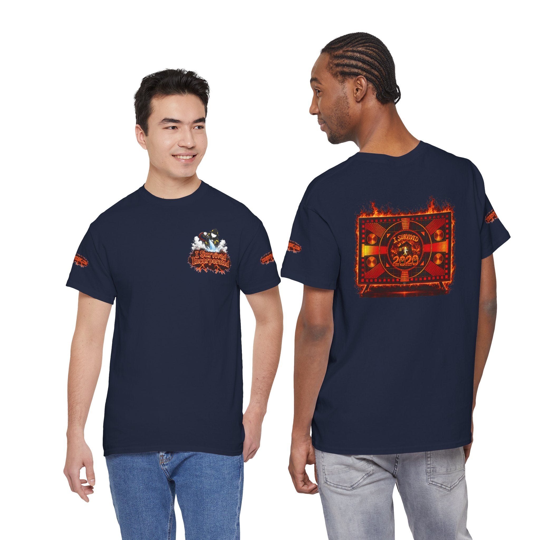 I Survived 2020 — "Please Stand By" Test Pattern Tee Wildfire Signal Special Edition Summer Premiere Unisex Heavy Cotton Tee