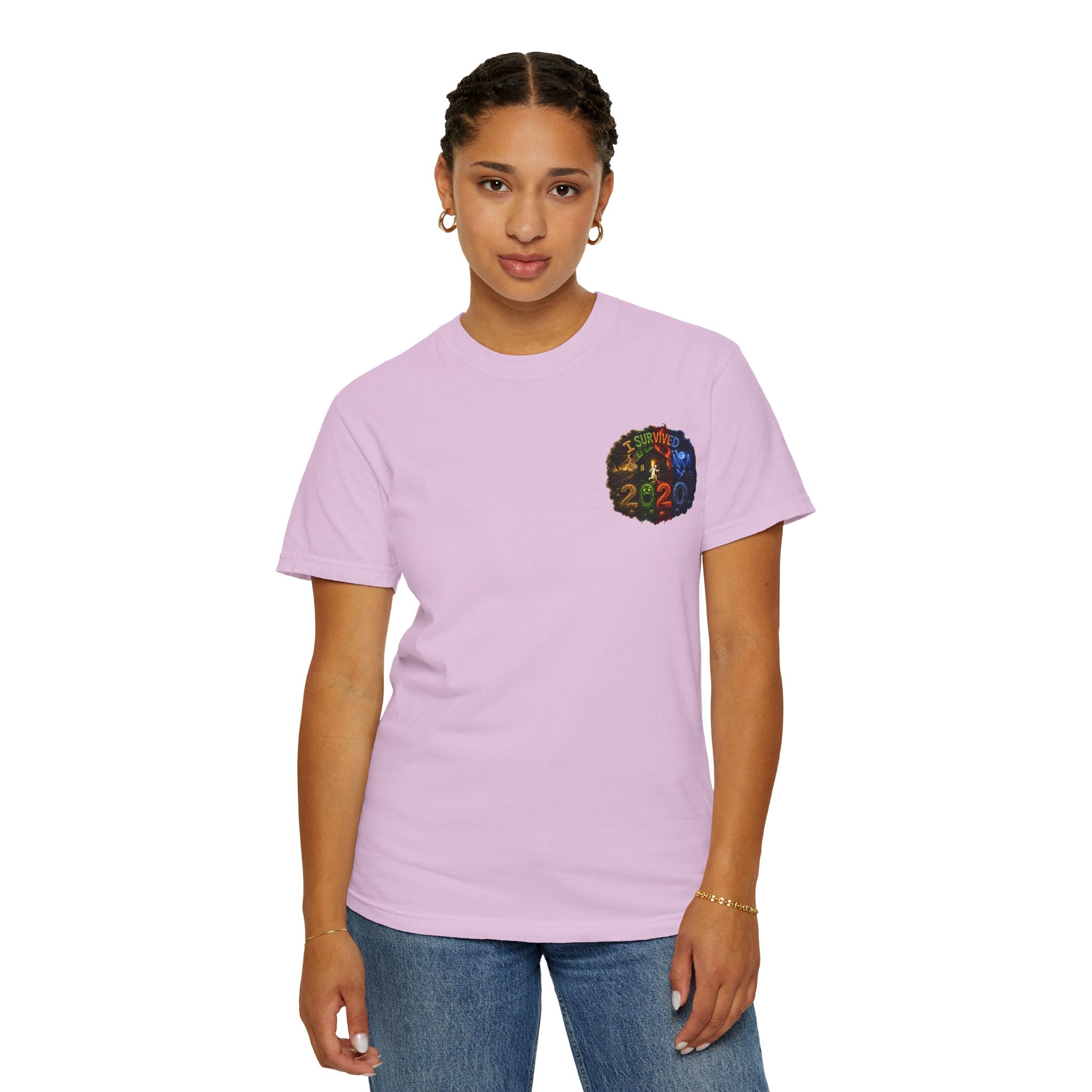 I Survived 2020 — "No Signal" Test Pattern Tee Alien Broadcast Finale Summer Premiere Unisex Garment-Dyed T-shirt