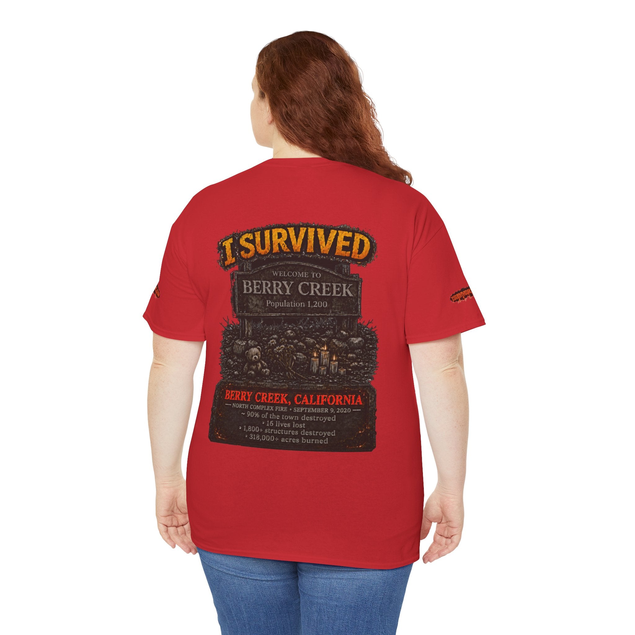I Survived 2020 — Director's Cut S2:E1 "Berry Creek" | Wildfire Edition Memorial Unisex Heavy Cotton Tee (SPECIAL EDITION)