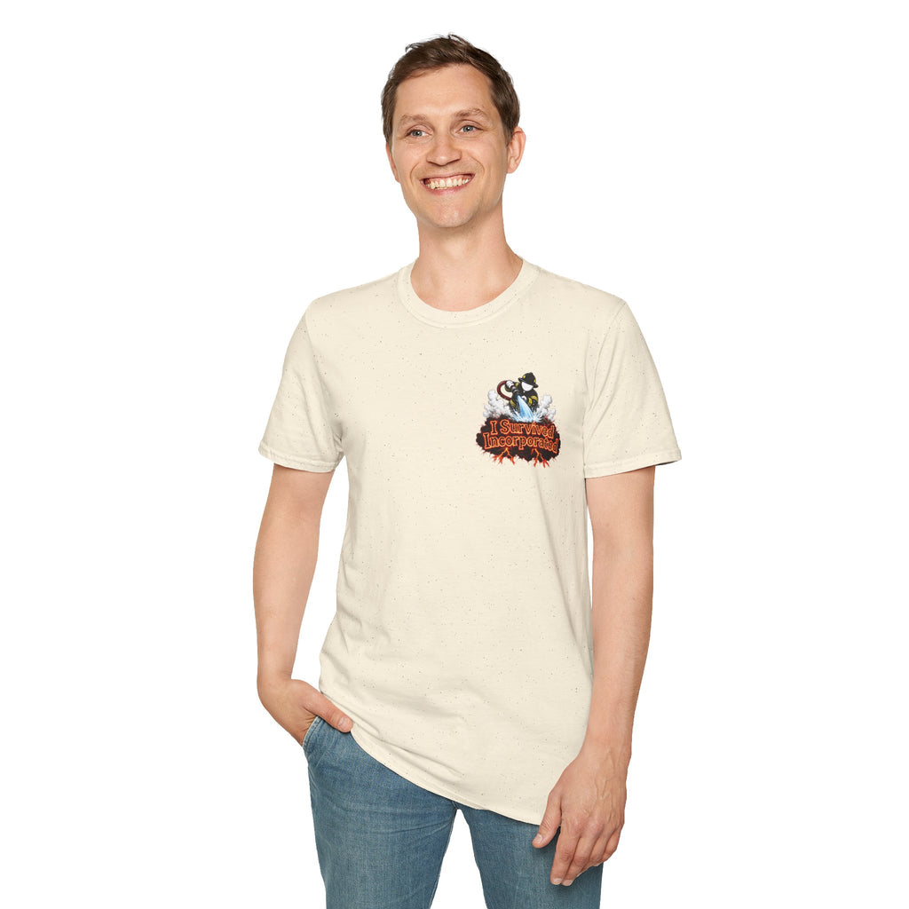 I Survived 2020 — "Please Stand By" Test Pattern Tee Wildfire Signal Edition Summer Premiere Unisex Softstyle T-Shirt
