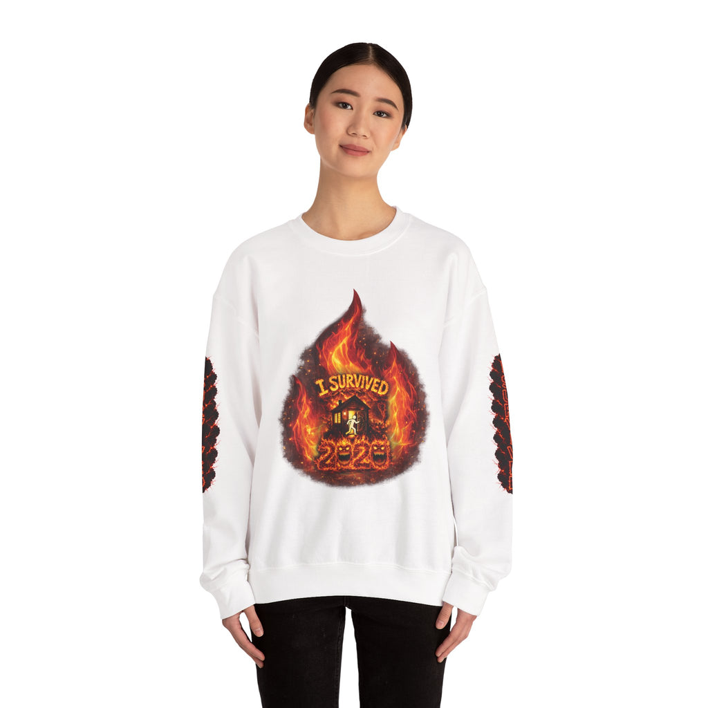 I Survived 2020 — Director's Cut S2:E4 "Western U.S. Wildfire Season" | Mid-Season Finale Pt. 1 | Wildfire Edition Memorial Unisex Heavy Blend™ Crewneck Sweatshirt