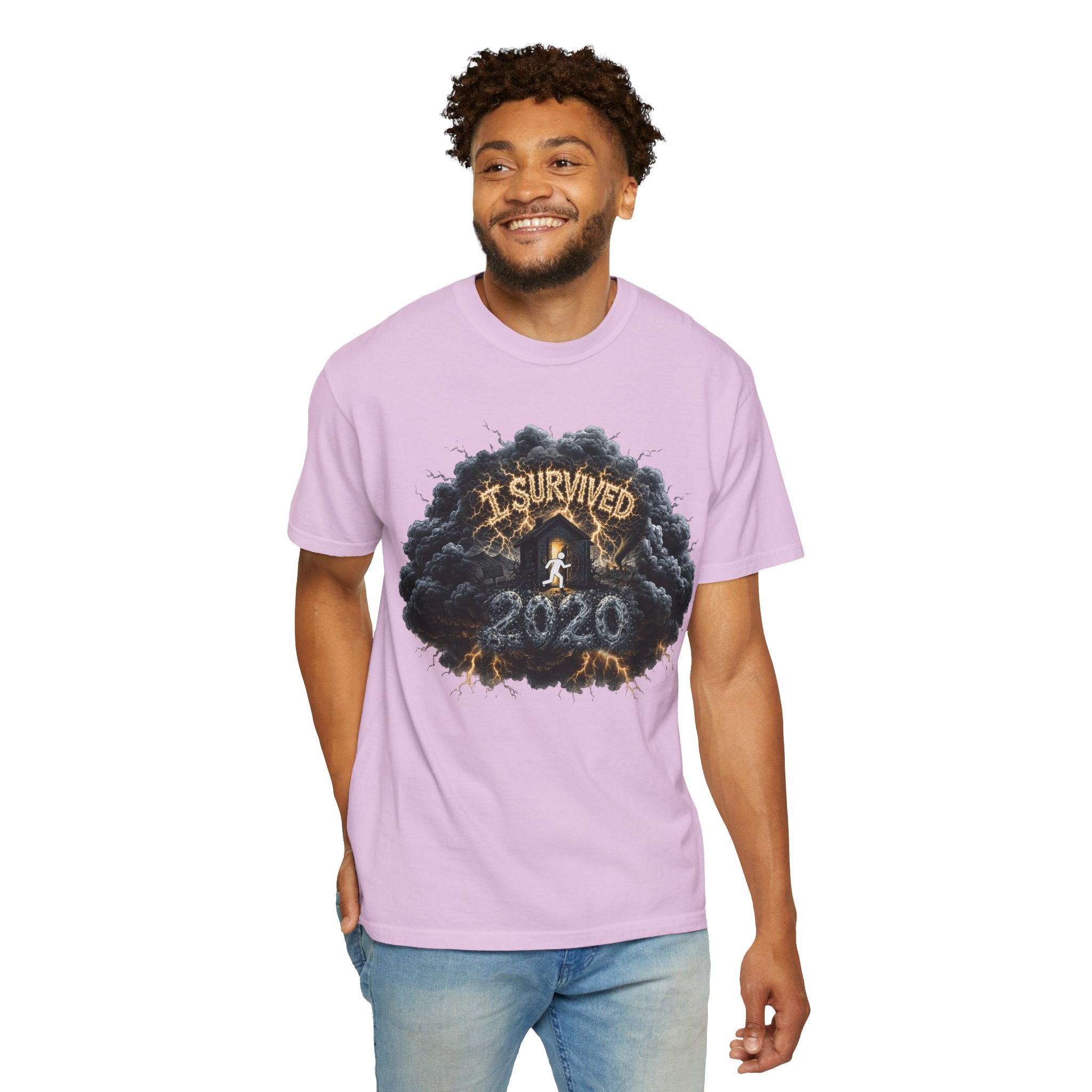 I Survived 2020 — Original Design Teaser Tee | Season 1 Premiere Drop Unisex Garment-Dyed T-shirt