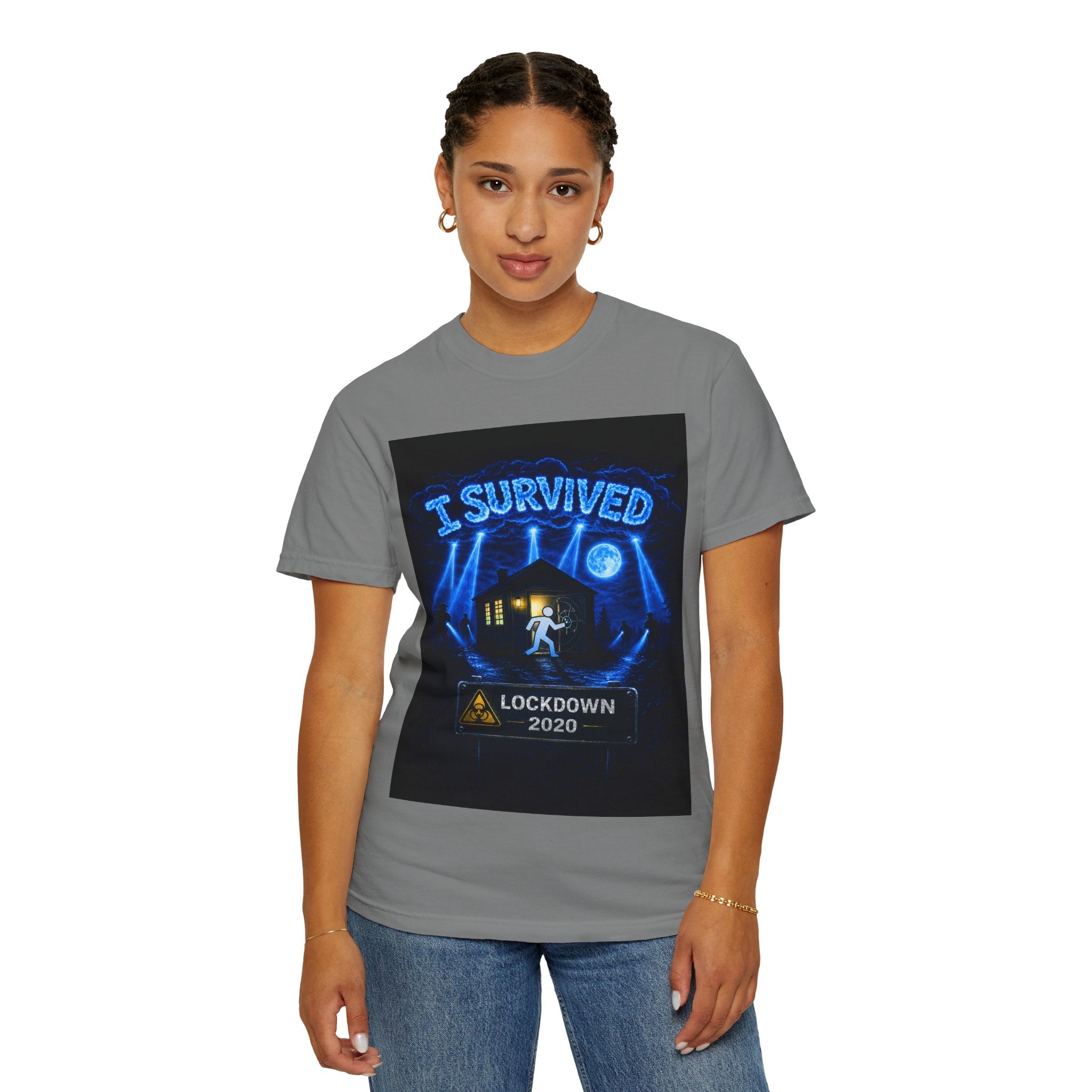 I Survived 2020 — LOCKDOWN S3:E3: "Remote Schooling" Unisex Garment-Dyed T-shirt