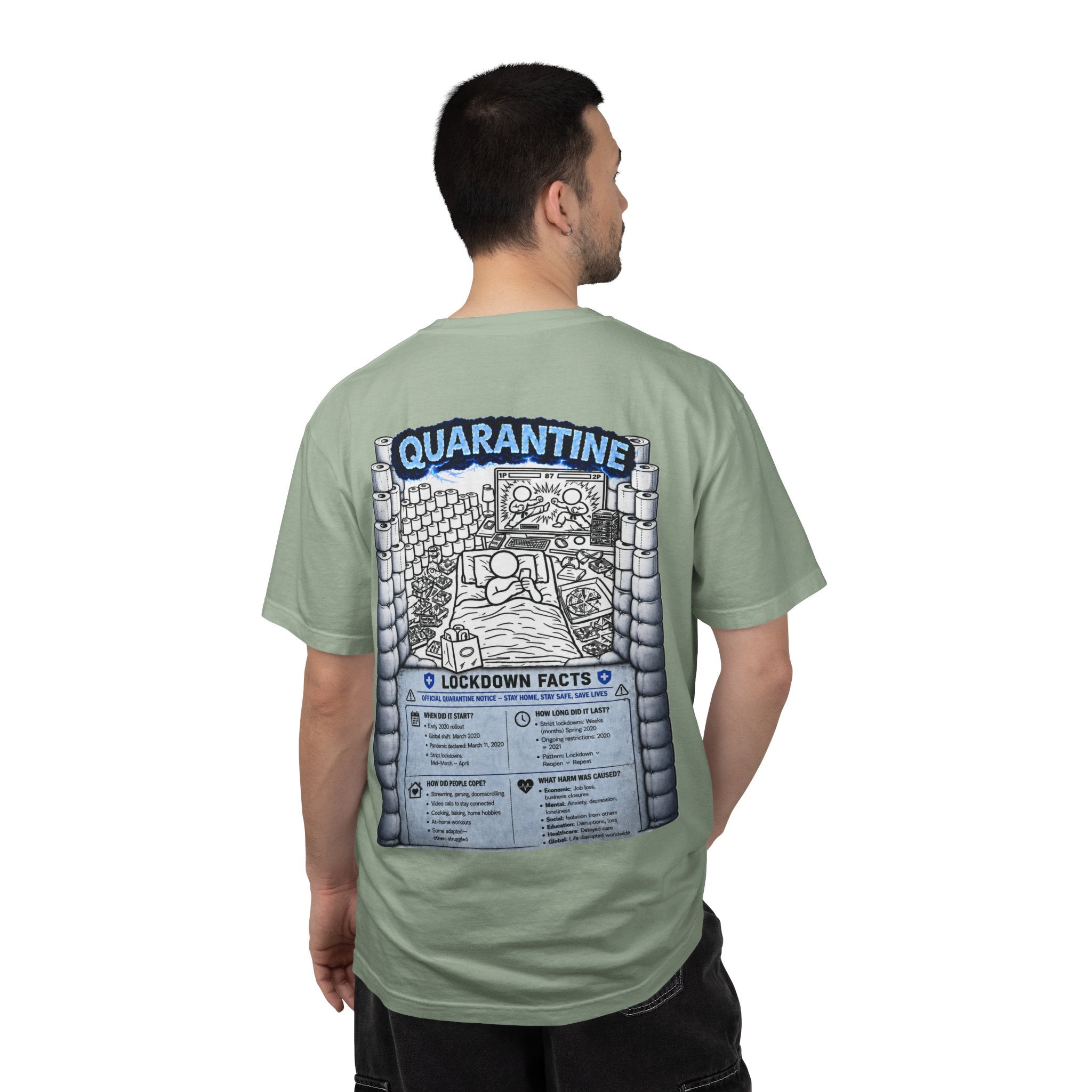 I Survived 2020 — LOCKDOWN S3:E1: "Quarantine" Unisex Garment-Dyed T-shirt