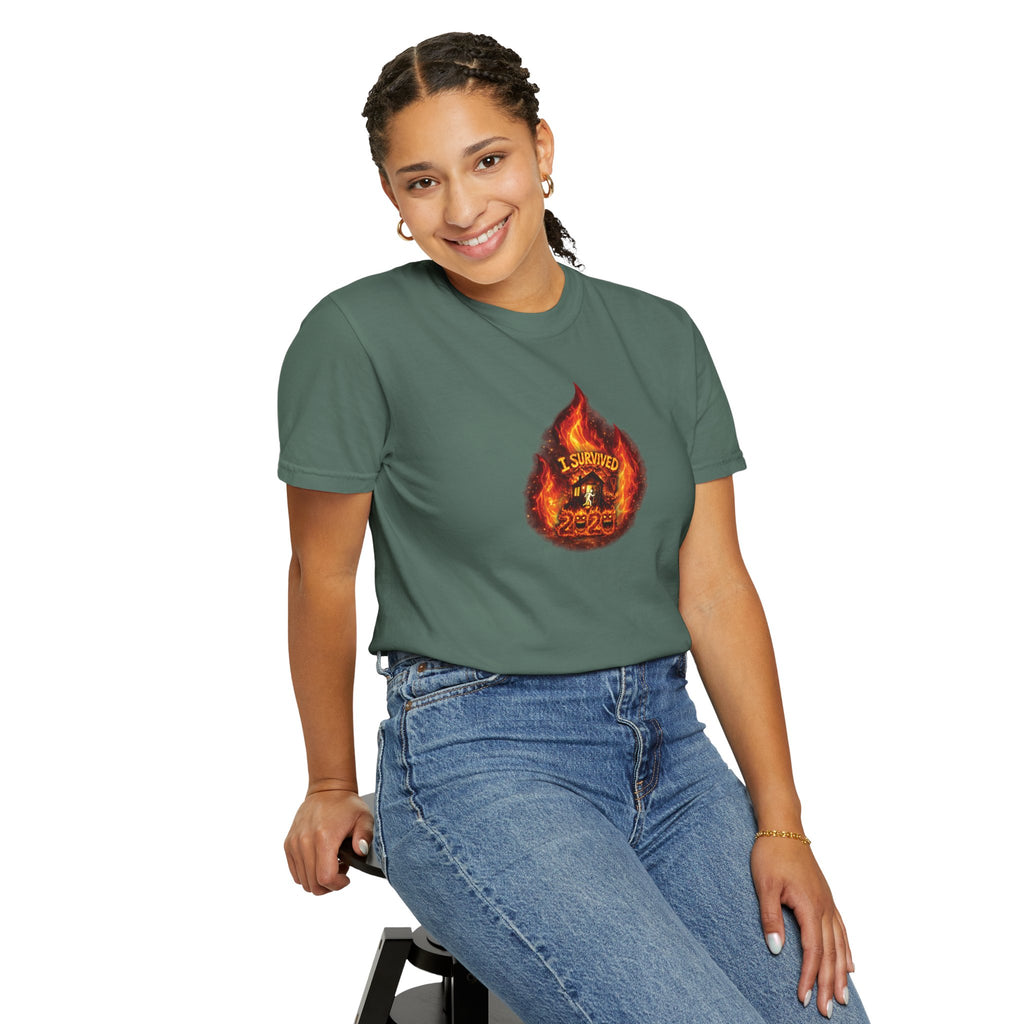 I Survived 2020 — WILDFIRES S2:E4: Director's Cut "Western U.S. Wildfire Season" Memorial Unisex Garment-Dyed T-shirt