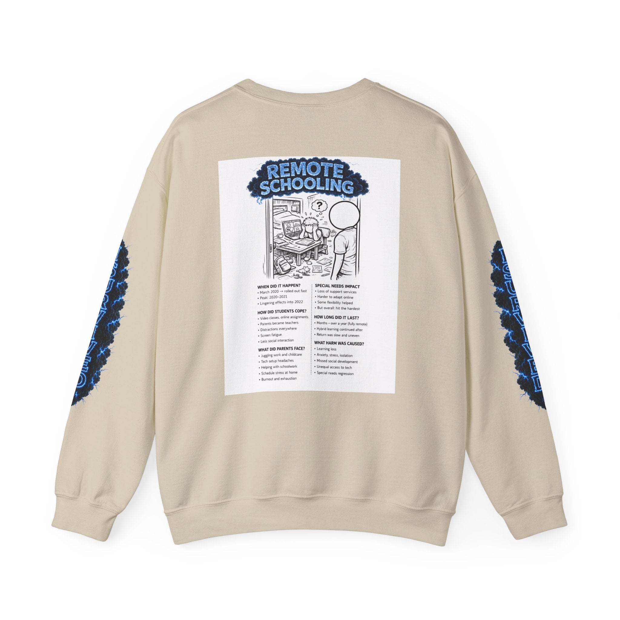 I Survived 2020 — Director's Cut S3:E3 "Remote Schooling" | Lockdown Edition Documentary Unisex Heavy Blend™ Crewneck Sweatshirt