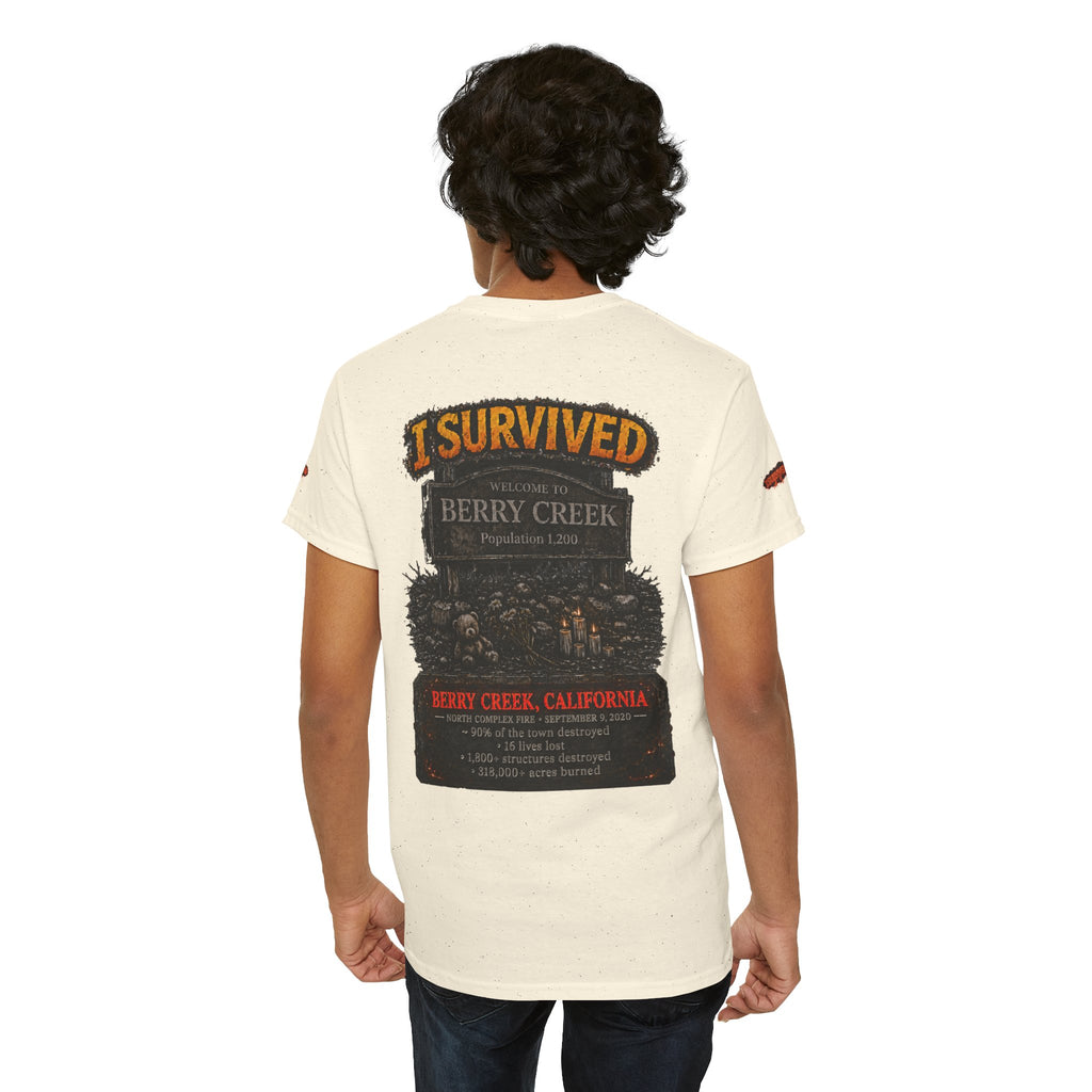 I Survived 2020 — Director's Cut S2:E1 "Berry Creek" | Wildfire Edition Memorial Unisex Heavy Cotton Tee (SPECIAL EDITION)