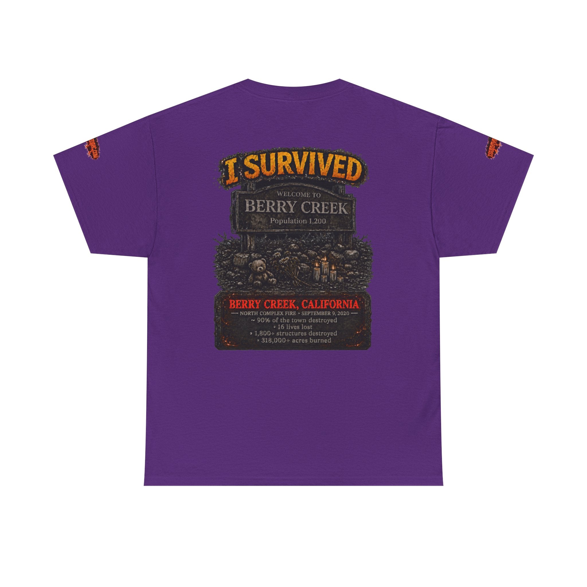 I Survived 2020 — WILDFIRES S2:E1: Special Edition "Berry Creek" Memorial Unisex Heavy Cotton Tee