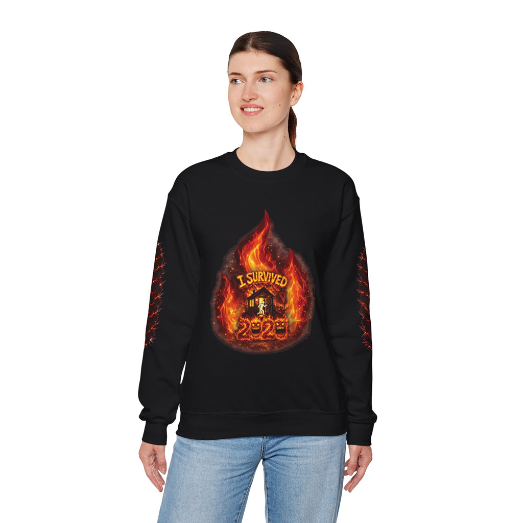 I Survived 2020 — Director's Cut S2:E2 "The Bobcat Fire" | Wildfire Edition Memorial Unisex Heavy Blend™ Crewneck Sweatshirt