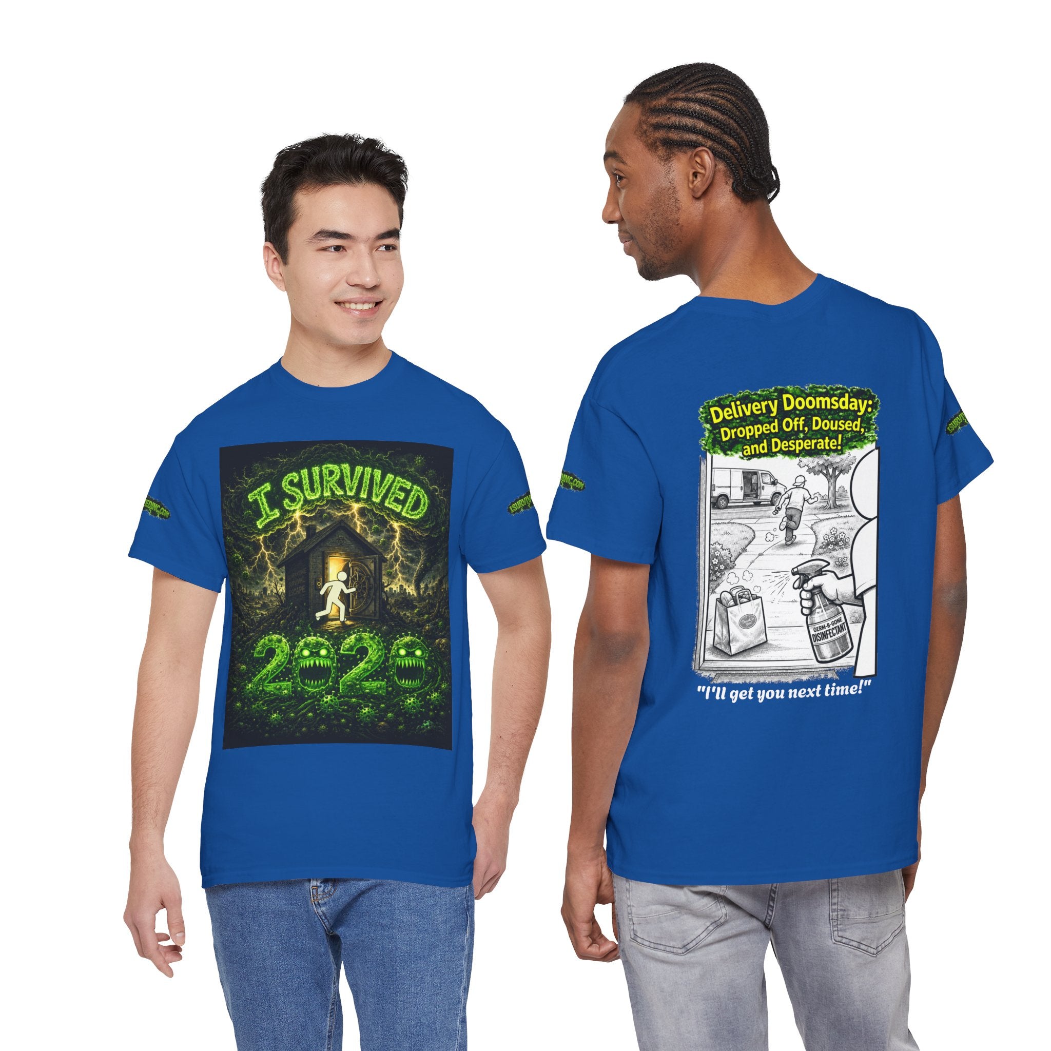 Sobreviví al 2020 — T1:E5 "El día del juicio final de las entregas" | Camiseta unisex de algodón pesado (Edición Pandemia) (EDICIÓN ESPECIAL)