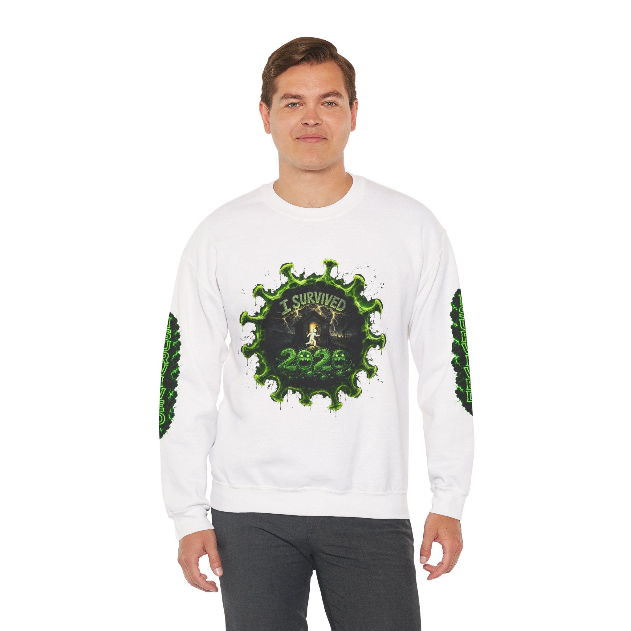 I Survived 2020 — Director's Cut S1:E4 "Mask Madness Mayhem Moment" | Pandemic Edition Unisex Heavy Blend™ Crewneck Sweatshirt