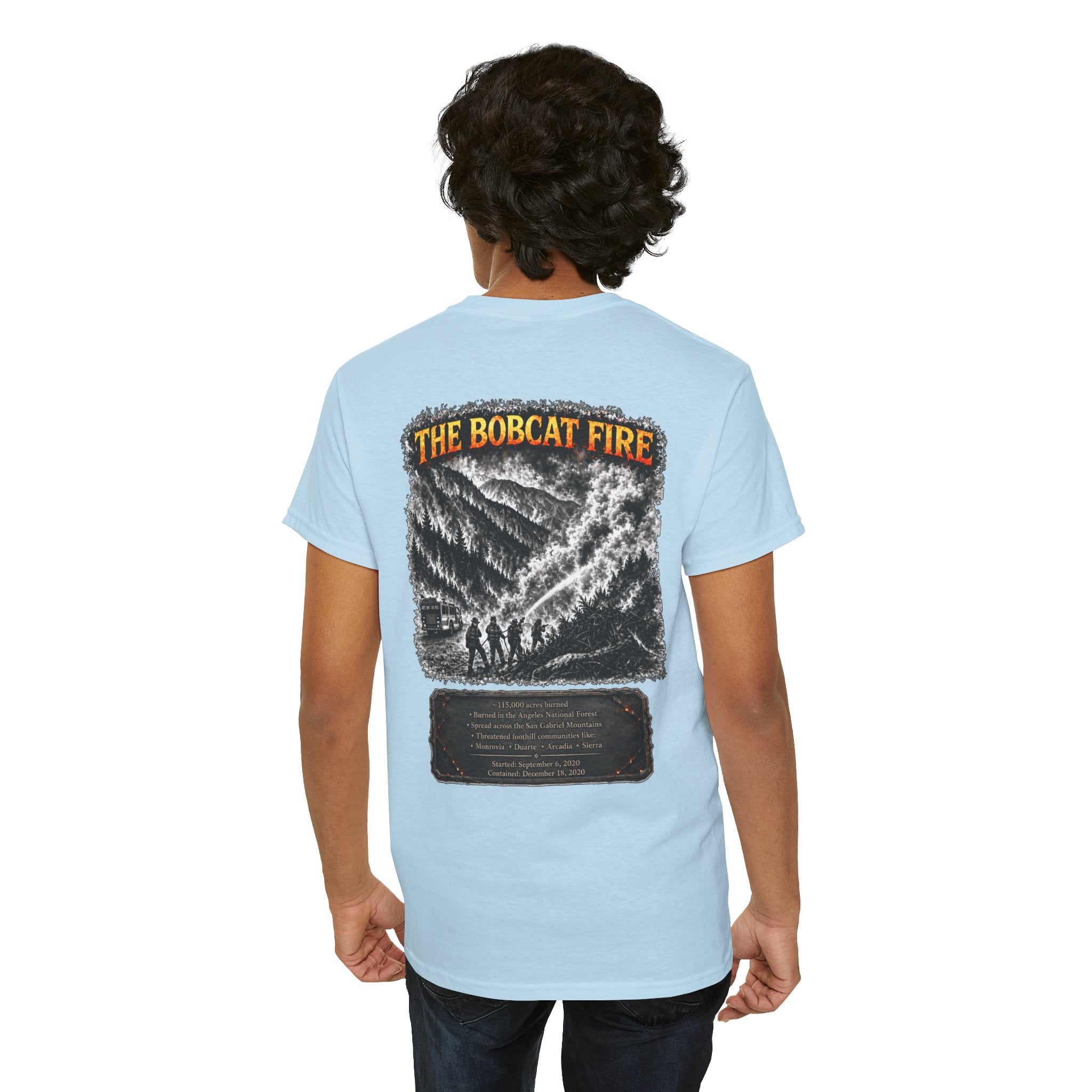 I Survived 2020 — WILDFIRES S2:E2: Director's Cut "The Bobcat Fire" Memorial Unisex Heavy Cotton Tee