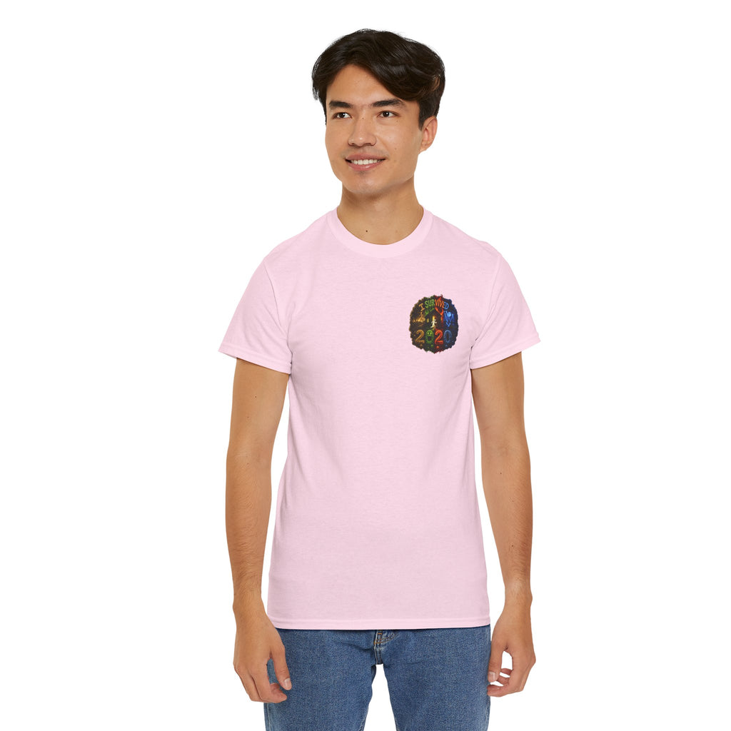 I Survived 2020 — "No Signal" Test Pattern Tee Alien Broadcast Finale Summer Premiere Unisex Heavy Cotton Tee