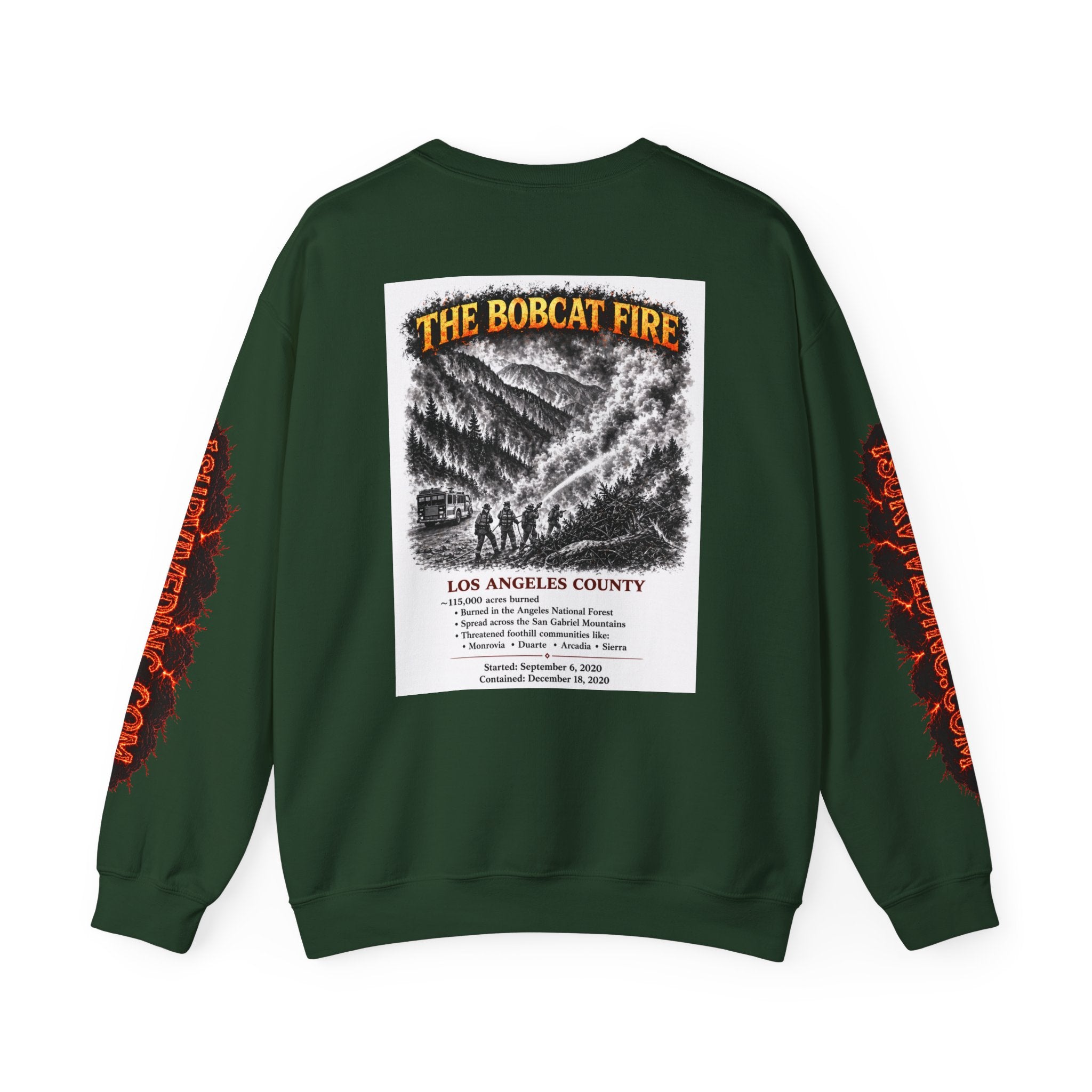 I Survived 2020 — S2:E2 "The Bobcat Fire" | Wildfire Edition Memorial Unisex Heavy Blend™ Crewneck Sweatshirt