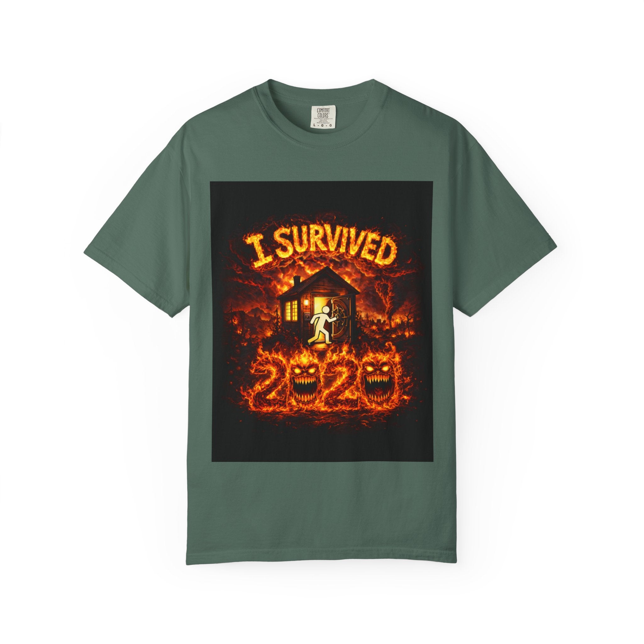 J'ai survécu à 2020 — S2:E2 "L'incendie de Bobcat" | T-shirt unisexe commémoratif teint pour le souvenir - Édition feux de forêt