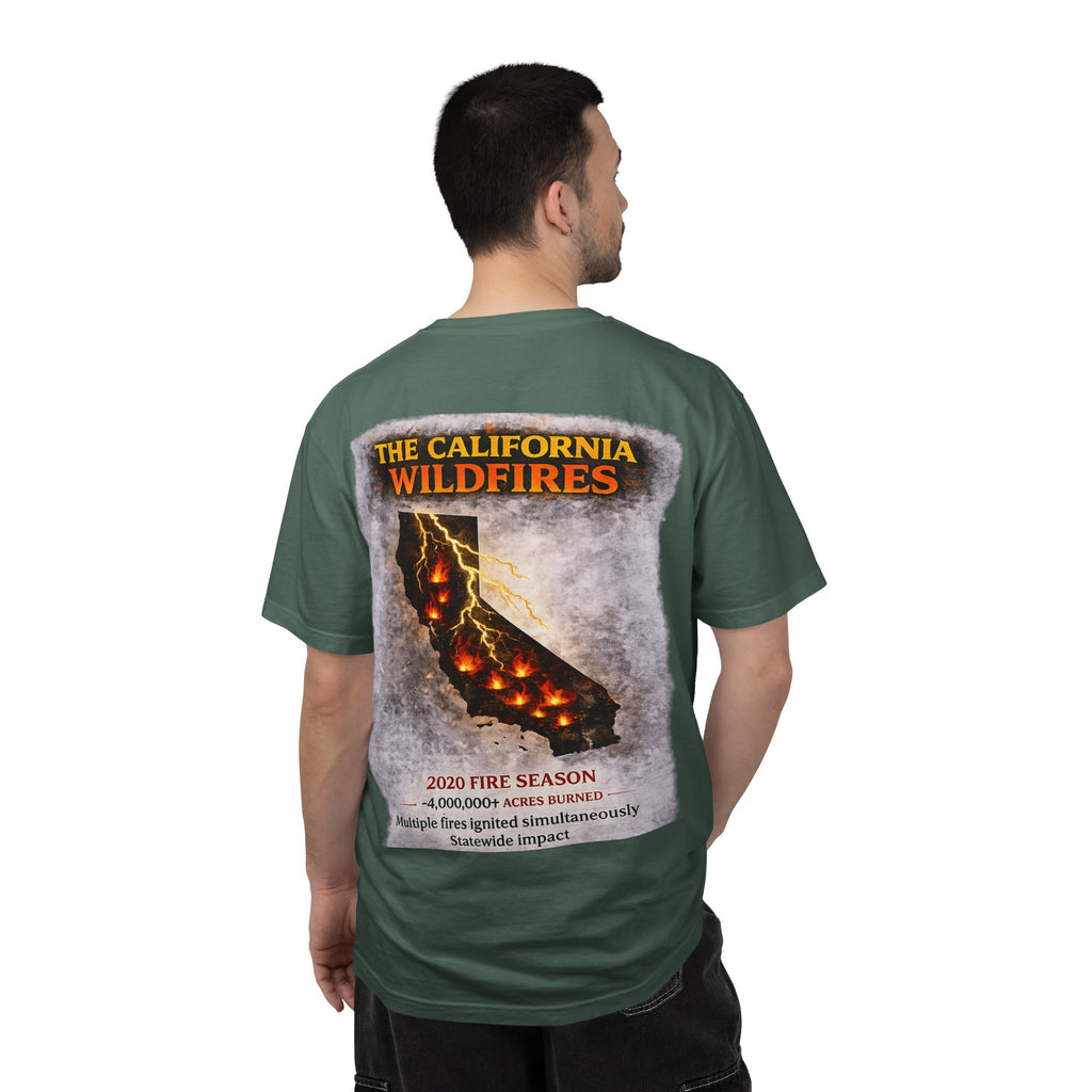 I Survived 2020 — Director's Cut S2:E3 "The California Wildfires" | Wildfire Edition Memorial Unisex Garment-Dyed T-shirt