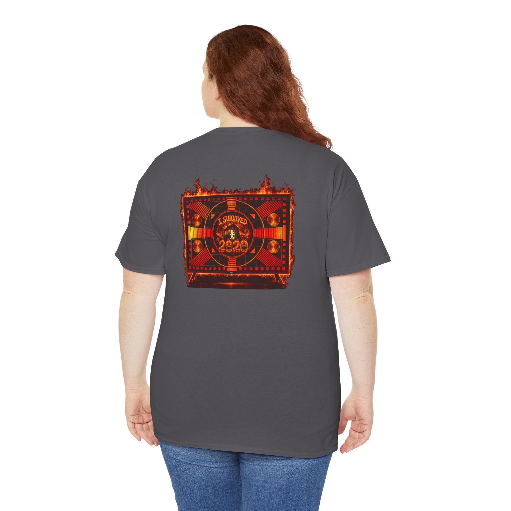 I Survived 2020 — "Please Stand By" Test Pattern Tee Wildfire Signal Edition Summer Premiere Unisex Heavy Cotton Tee