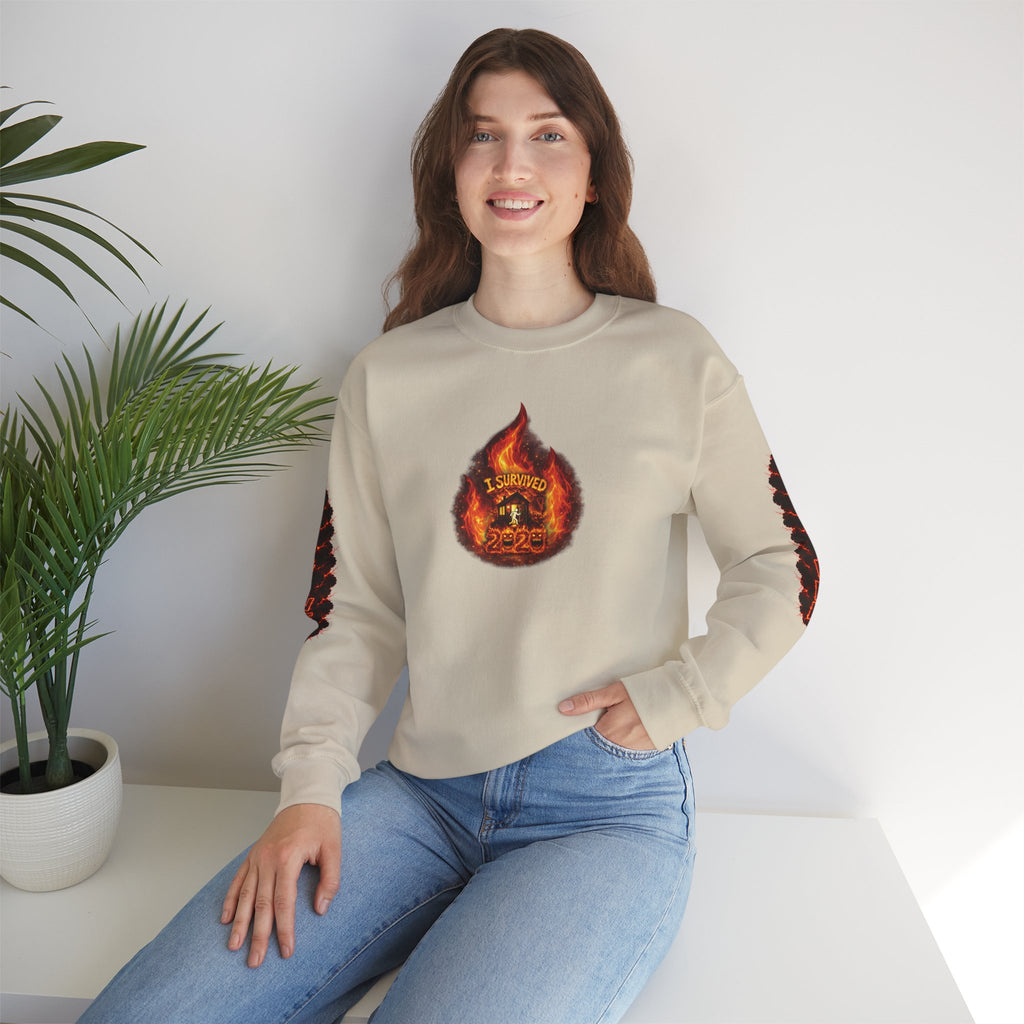 I Survived 2020 — WILDFIRES S2:E3: Director's Cut "The California Wildfires" Memorial Unisex Heavy Blend™ Crewneck Sweatshirt