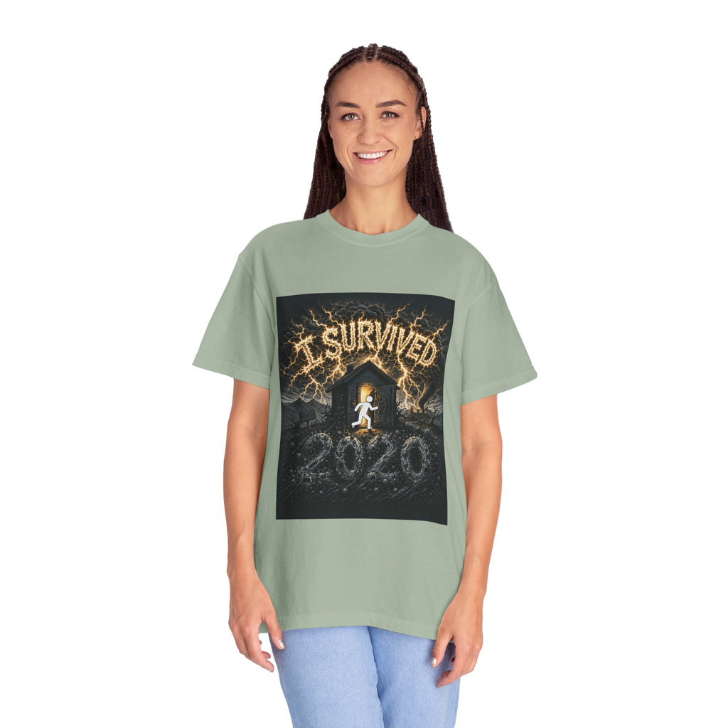 I Survived 2020 — Original Design Teaser Tee | Season 1 Premiere Drop Unisex Garment-Dyed T-shirt