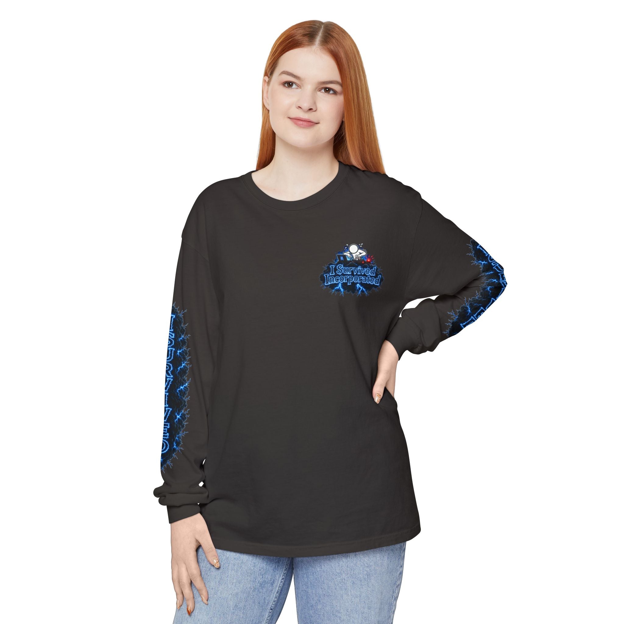 I Survived 2020 — "Please Stand By" Test Pattern Tee Lockdown Special Edition Summer Exclusive Unisex Garment-Dyed Long Sleeve T-Shirt