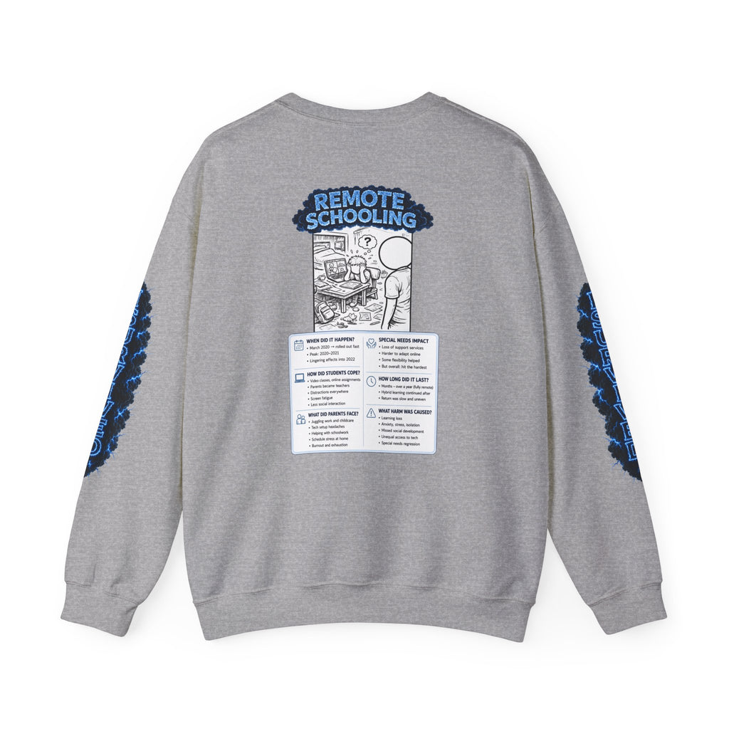 I Survived 2020 — LOCKDOWN S3:E3: Director's Cut Special Edition "Remote Schooling" Unisex Heavy Blend™ Crewneck Sweatshirt