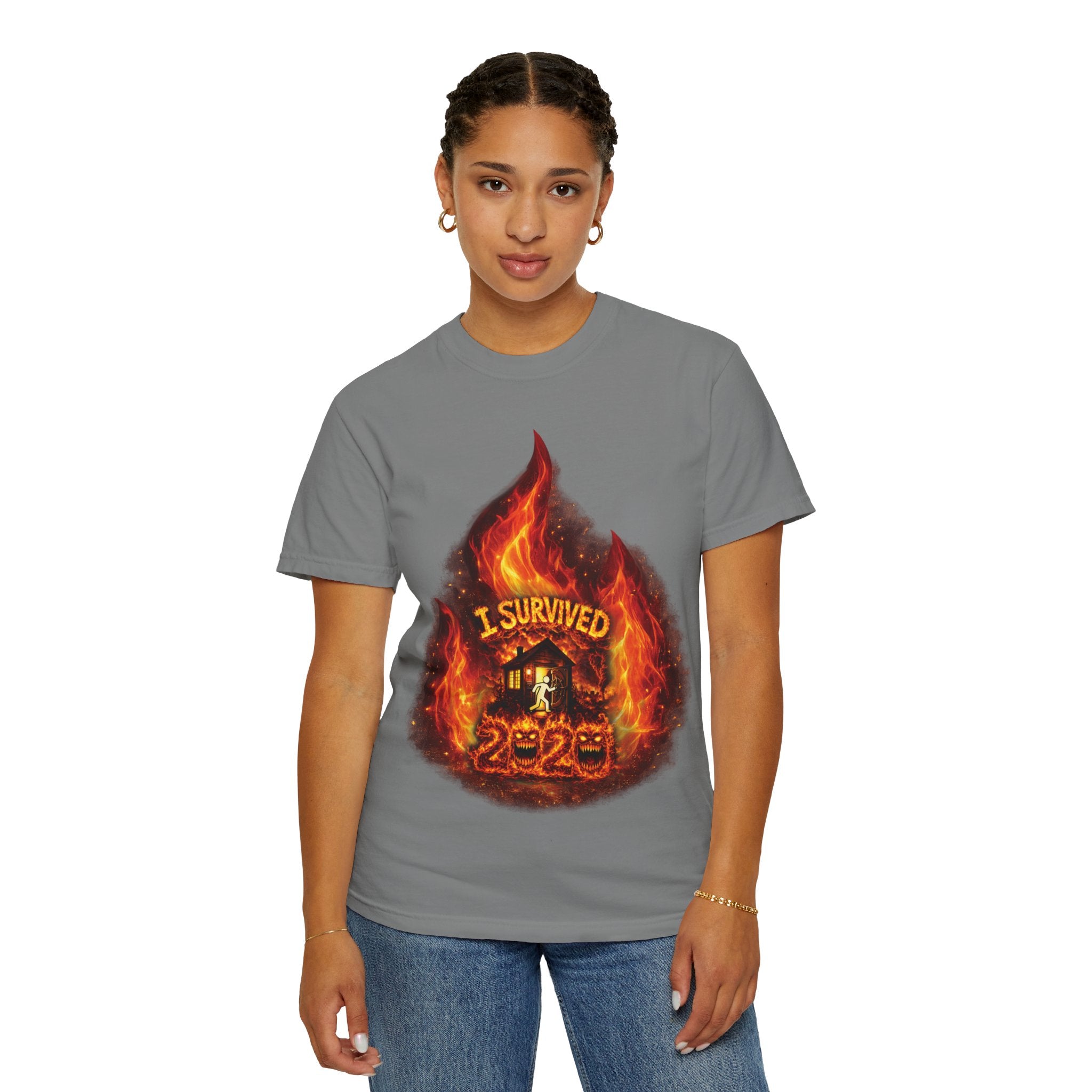 I Survived 2020 — Director's Cut S2:E2 "The Bobcat Fire" | Wildfire Edition Memorial Unisex Garment-Dyed T-shirt