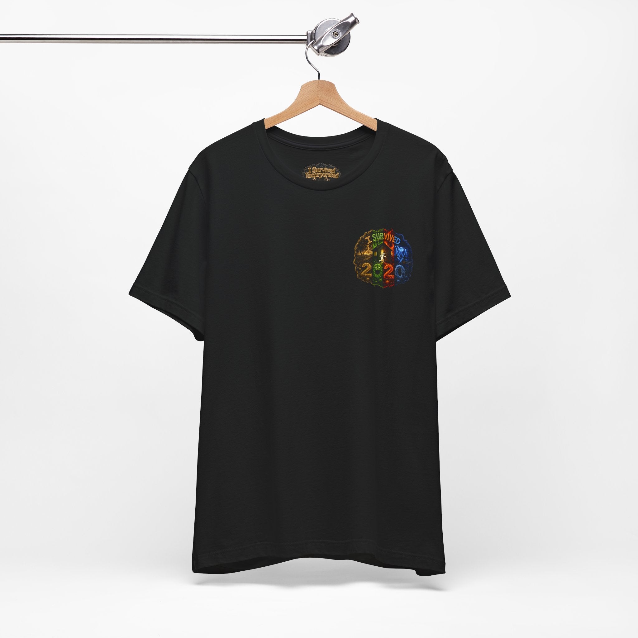 I Survived 2020 — "No Signal" Test Pattern Tee Alien Broadcast Finale Summer Premiere Unisex Jersey Short Sleeve Tee