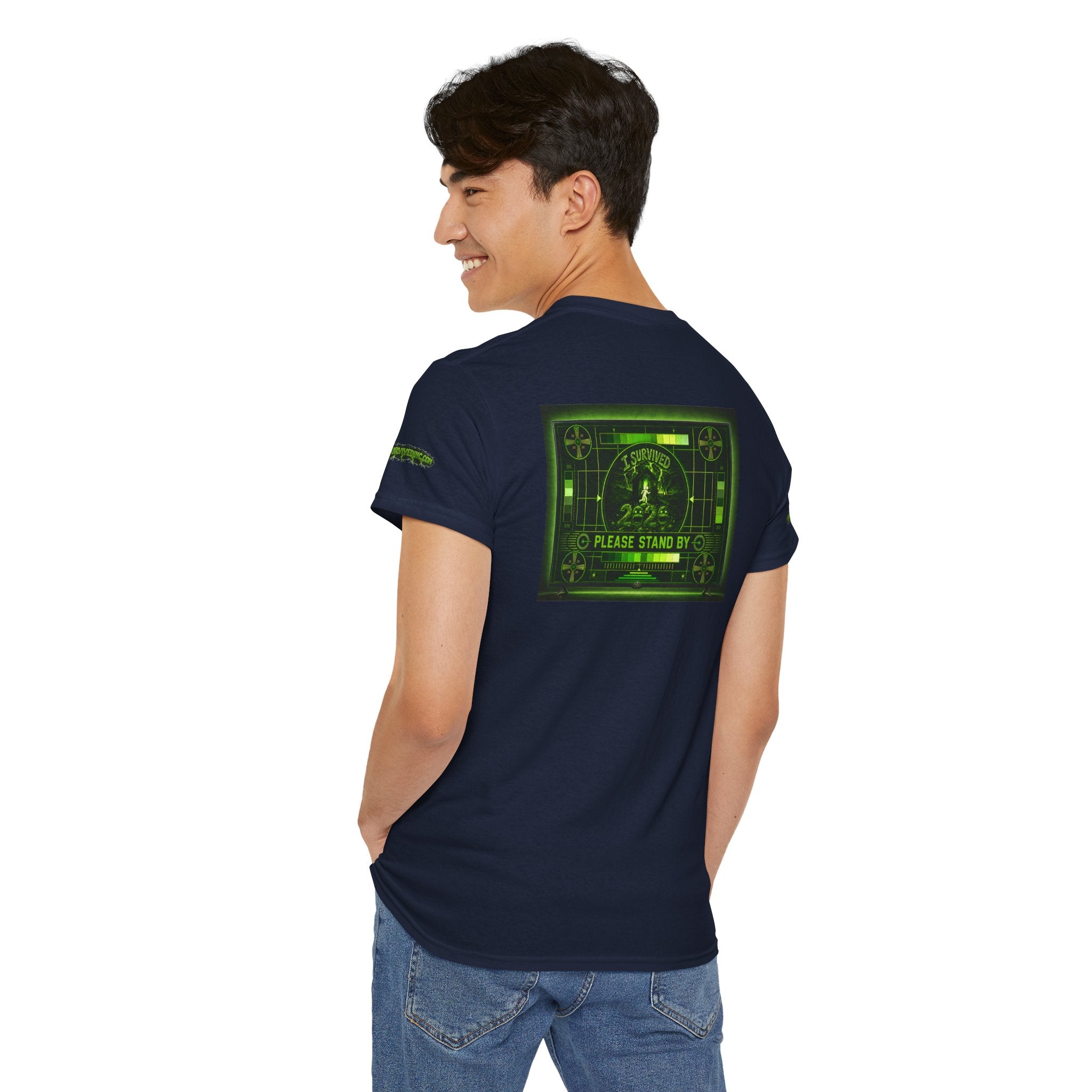 I Survived 2020 — "Please Stand By" Test Pattern Toxic Signal Tee Special Edition Summer Premiere Unisex Heavy Cotton Tee