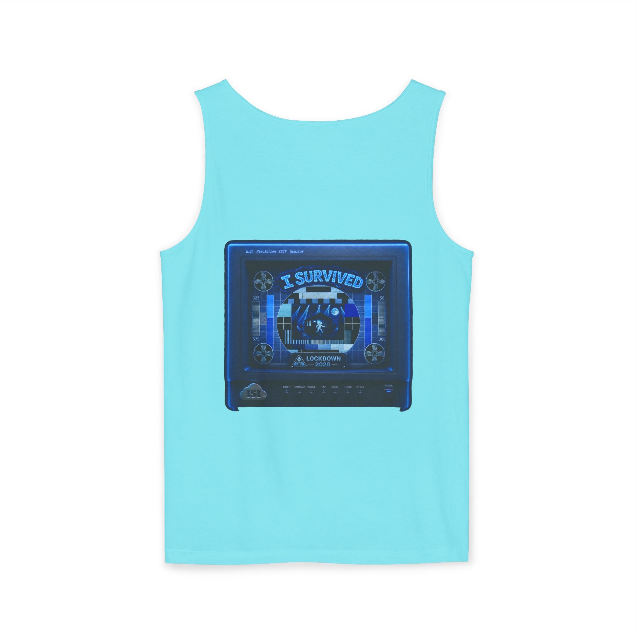 I Survived 2020 — "Please Stand By" Test Pattern Tee Lockdown Special Edition Summer Exclusive Unisex Garment-Dyed Tank Top