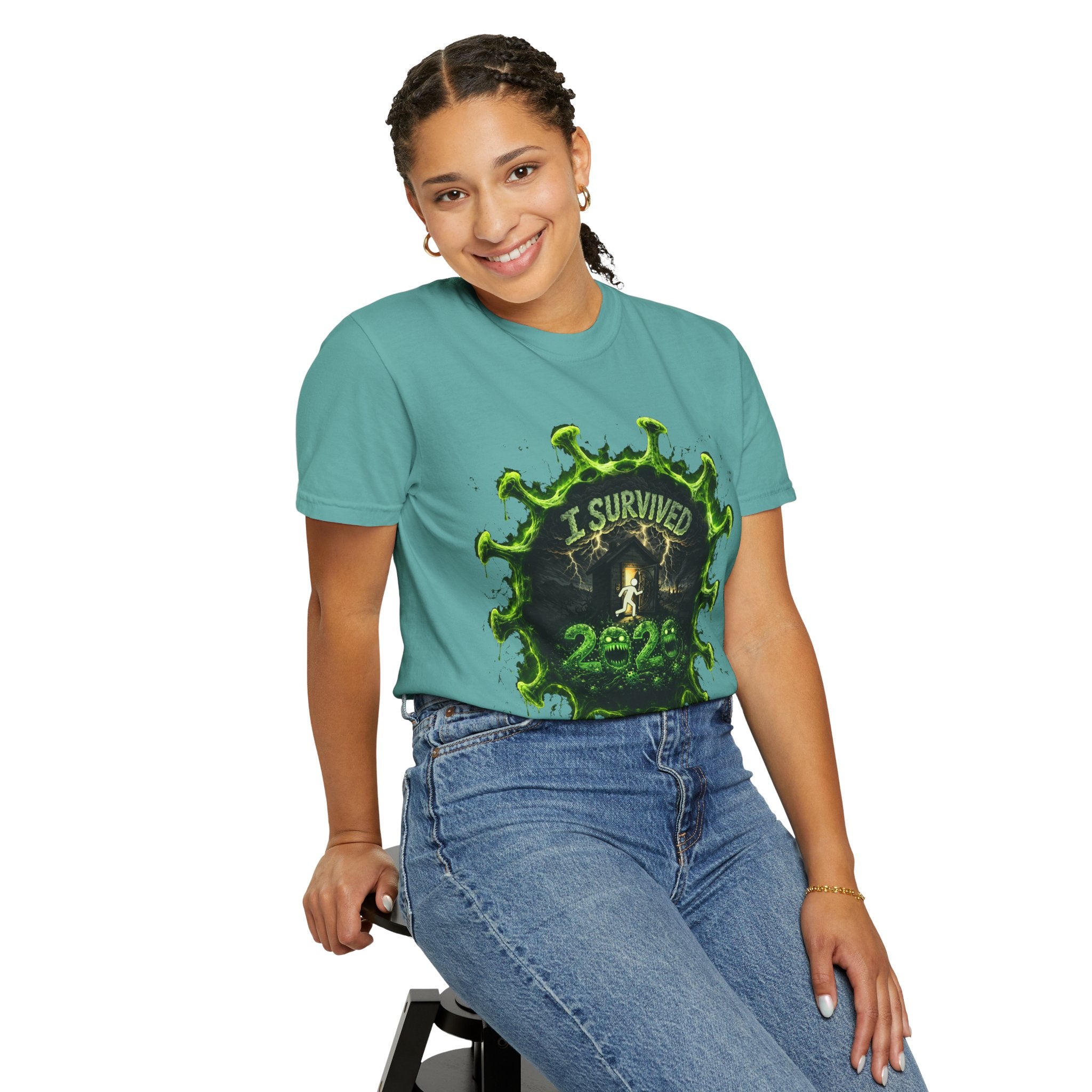 I Survived 2020 — Director's Cut S1:E4 "Mask Madness Mayhem Moment" | Pandemic Edition Unisex Garment-Dyed T-shirt
