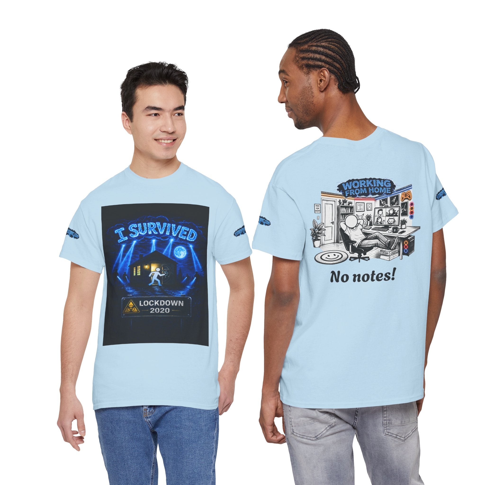 I Survived 2020 — LOCKDOWN S3:E4: Special Edition "Working From Home" Unisex Heavy Cotton Tee