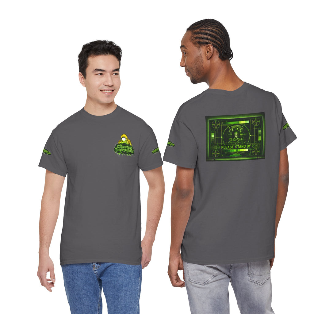 I Survived 2020 — "Please Stand By" Test Pattern Toxic Signal Tee Special Edition Summer Premiere Unisex Heavy Cotton Tee