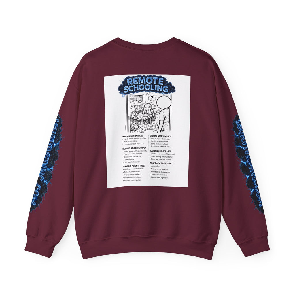 I Survived 2020 — S3:E3 "Remote Schooling" | Lockdown Edition Documentary Unisex Heavy Blend™ Crewneck Sweatshirt