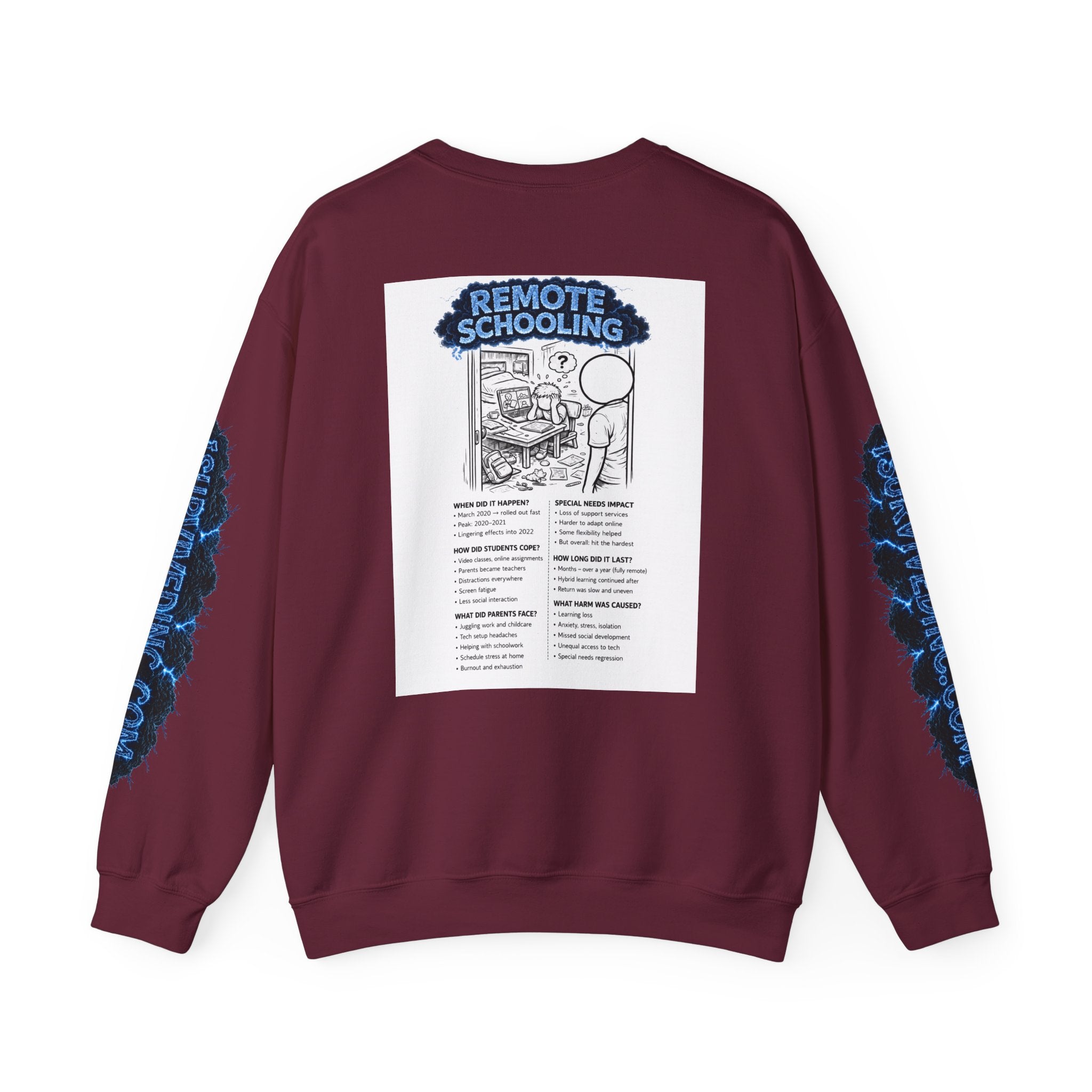 I Survived 2020 — S3:E3 "Remote Schooling" | Lockdown Edition Documentary Unisex Heavy Blend™ Crewneck Sweatshirt