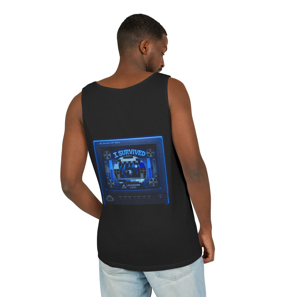 I Survived 2020 — "Please Stand By" Test Pattern Tee Lockdown Special Edition Summer Exclusive Unisex Garment-Dyed Tank Top
