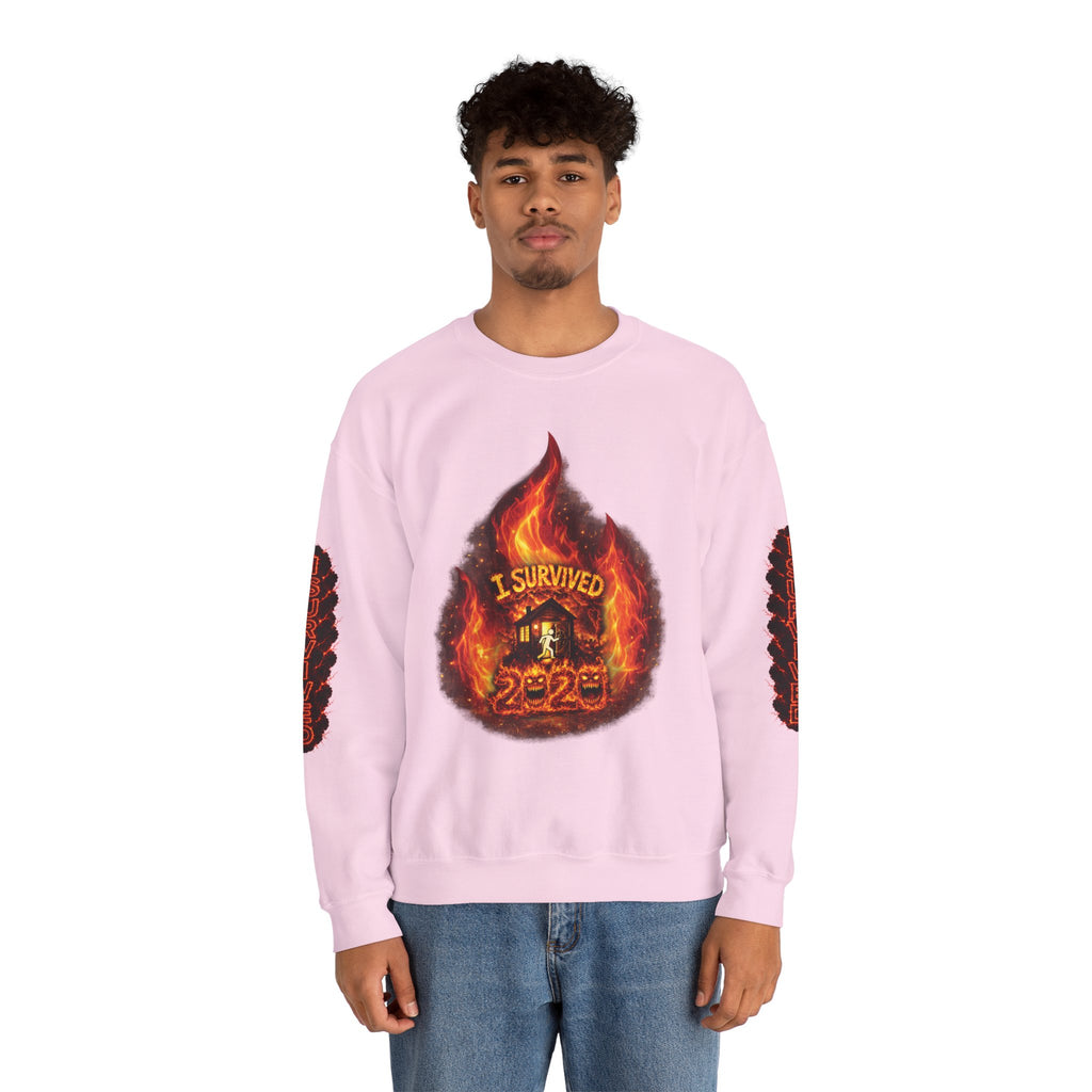 I Survived 2020 — Director's Cut S2:E1 "Berry Creek" | Wildfire Edition Memorial Unisex Heavy Blend™ Crewneck Sweatshirt