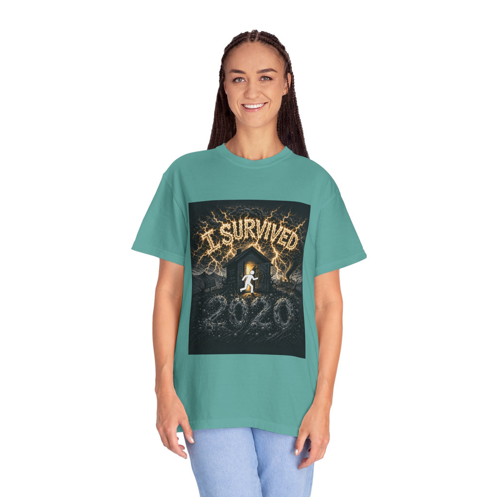 I Survived 2020 — Original Design Teaser Tee | Season 1 Premiere Drop Unisex Garment-Dyed T-shirt