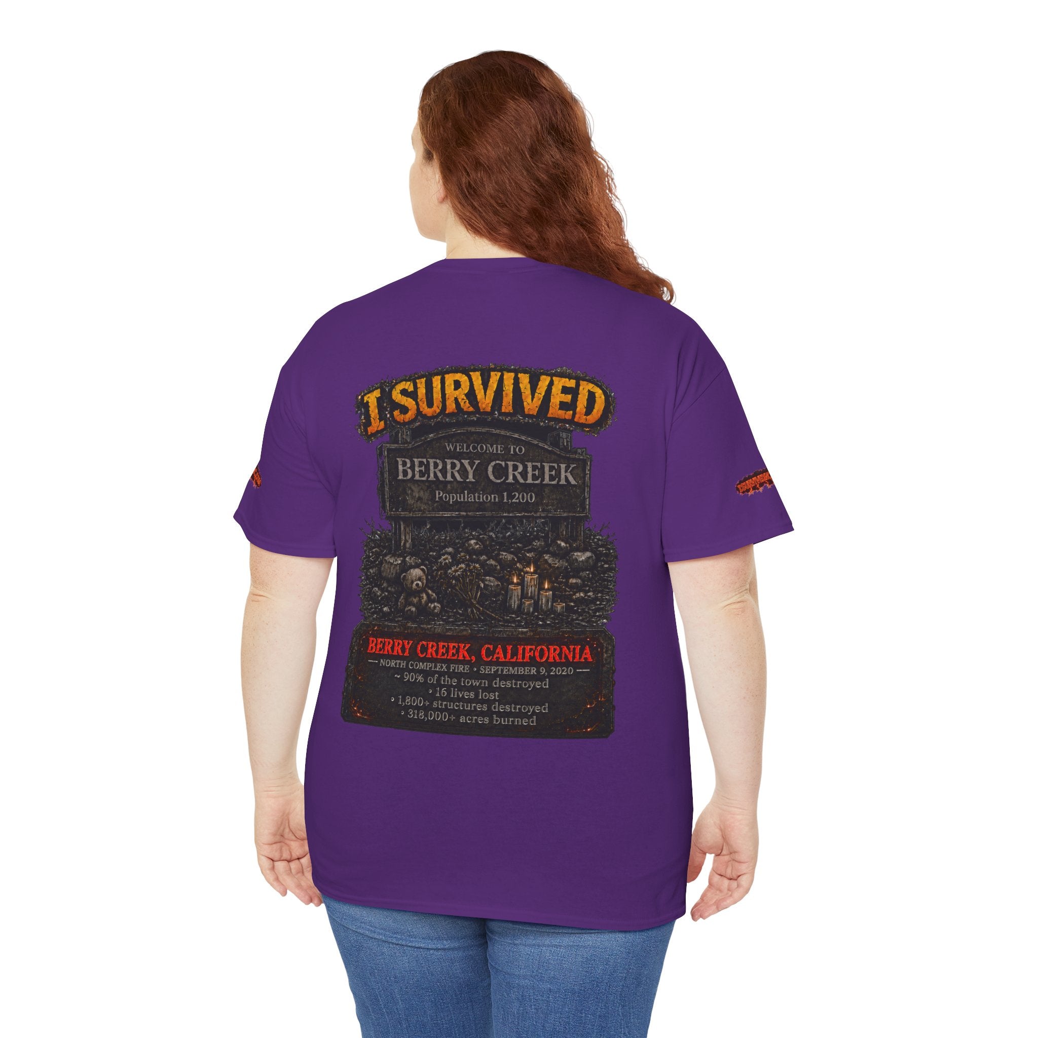 I Survived 2020 — Director's Cut S2:E1 "Berry Creek" | Wildfire Edition Memorial Unisex Heavy Cotton Tee (SPECIAL EDITION)