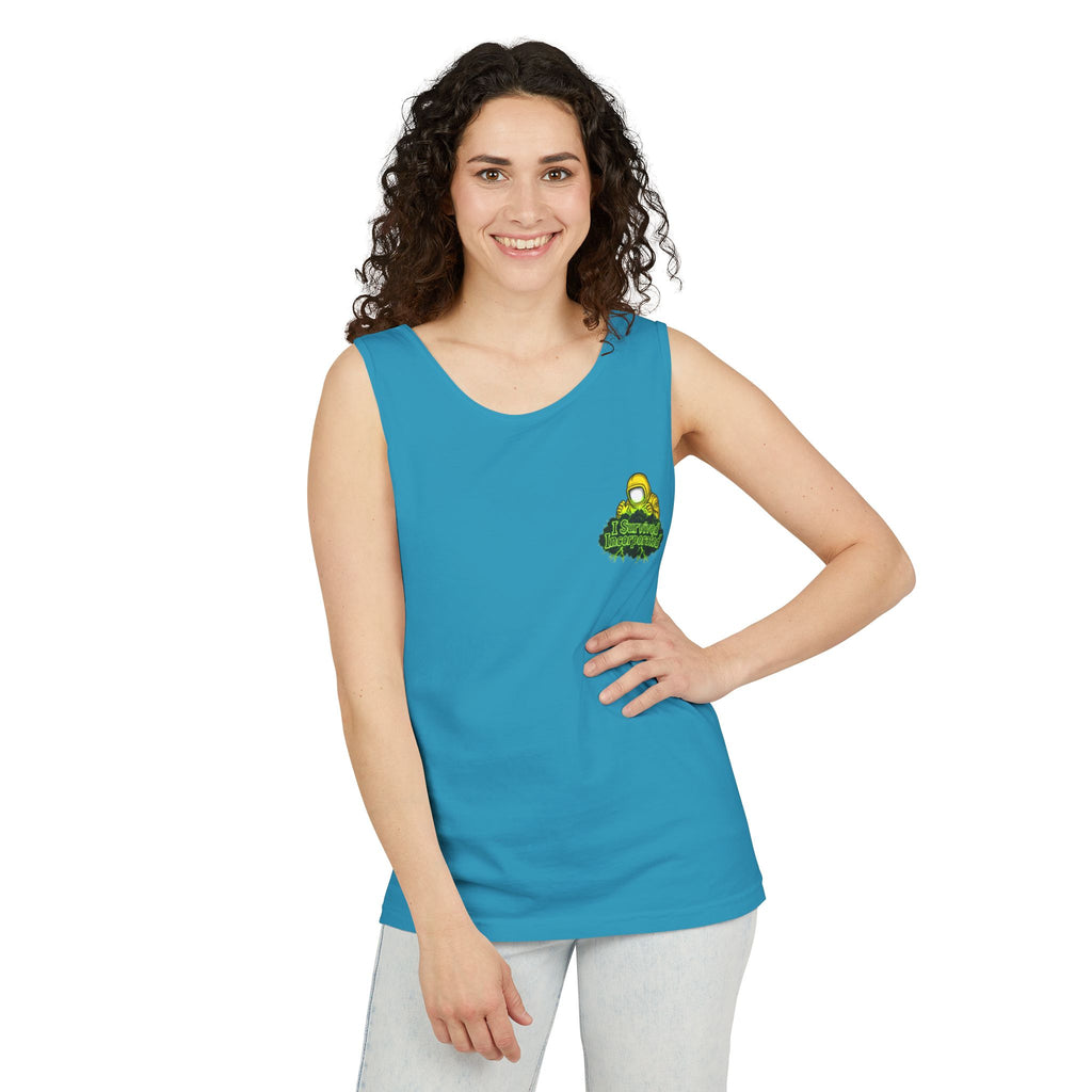 I Survived 2020 — "Please Stand By" Test Pattern Toxic Signal Tee Summer Premiere Unisex Garment-Dyed Tank Top