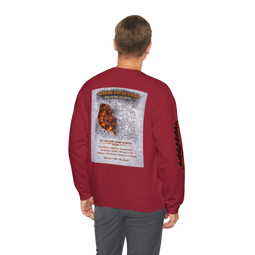 I Survived 2020 — WILDFIRES S2:E4: Director's Cut "Western U.S. Wildfire Season" Memorial Unisex Heavy Blend™ Crewneck Sweatshirt